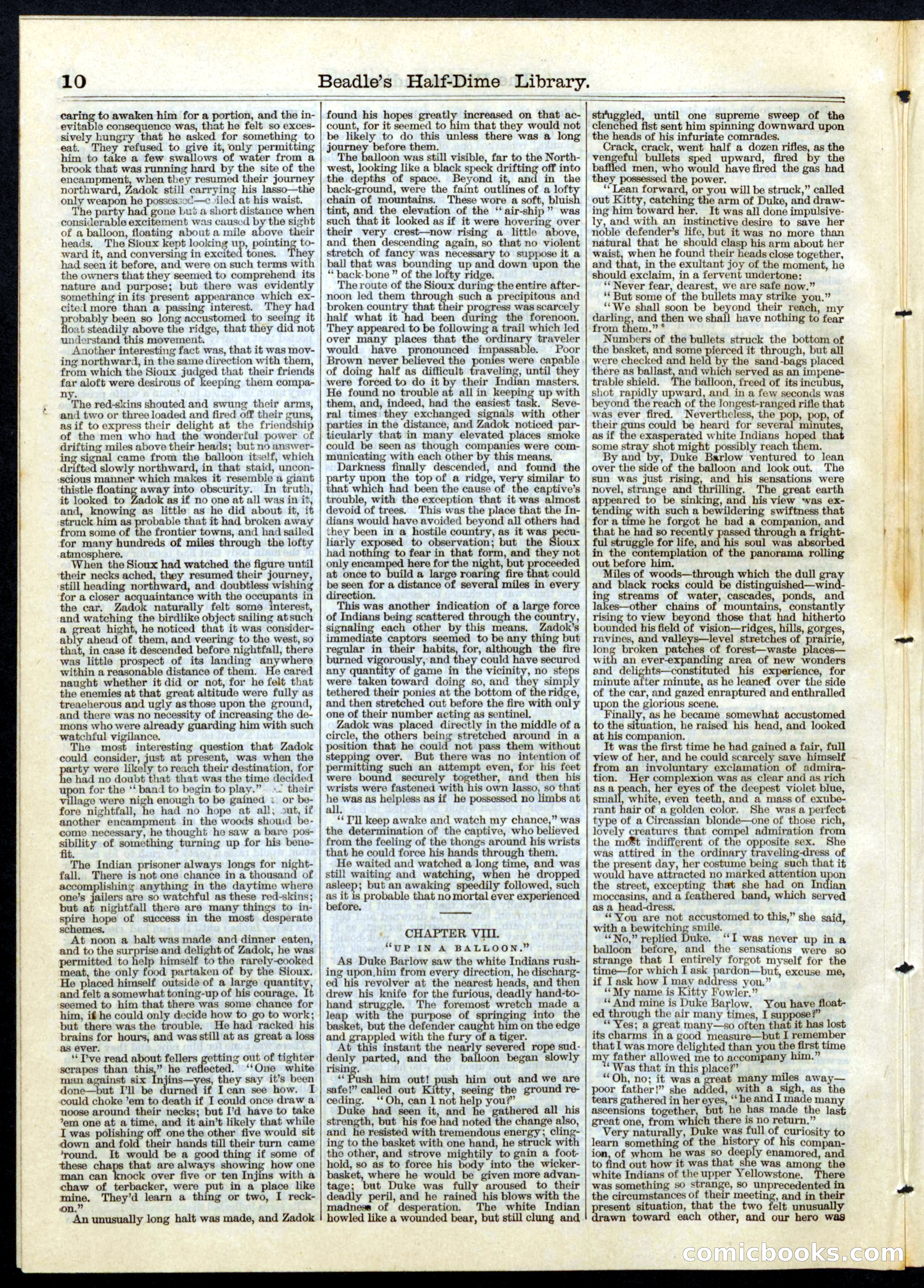 Beadle's Half Dime Library No. 60 — page 10 of 16