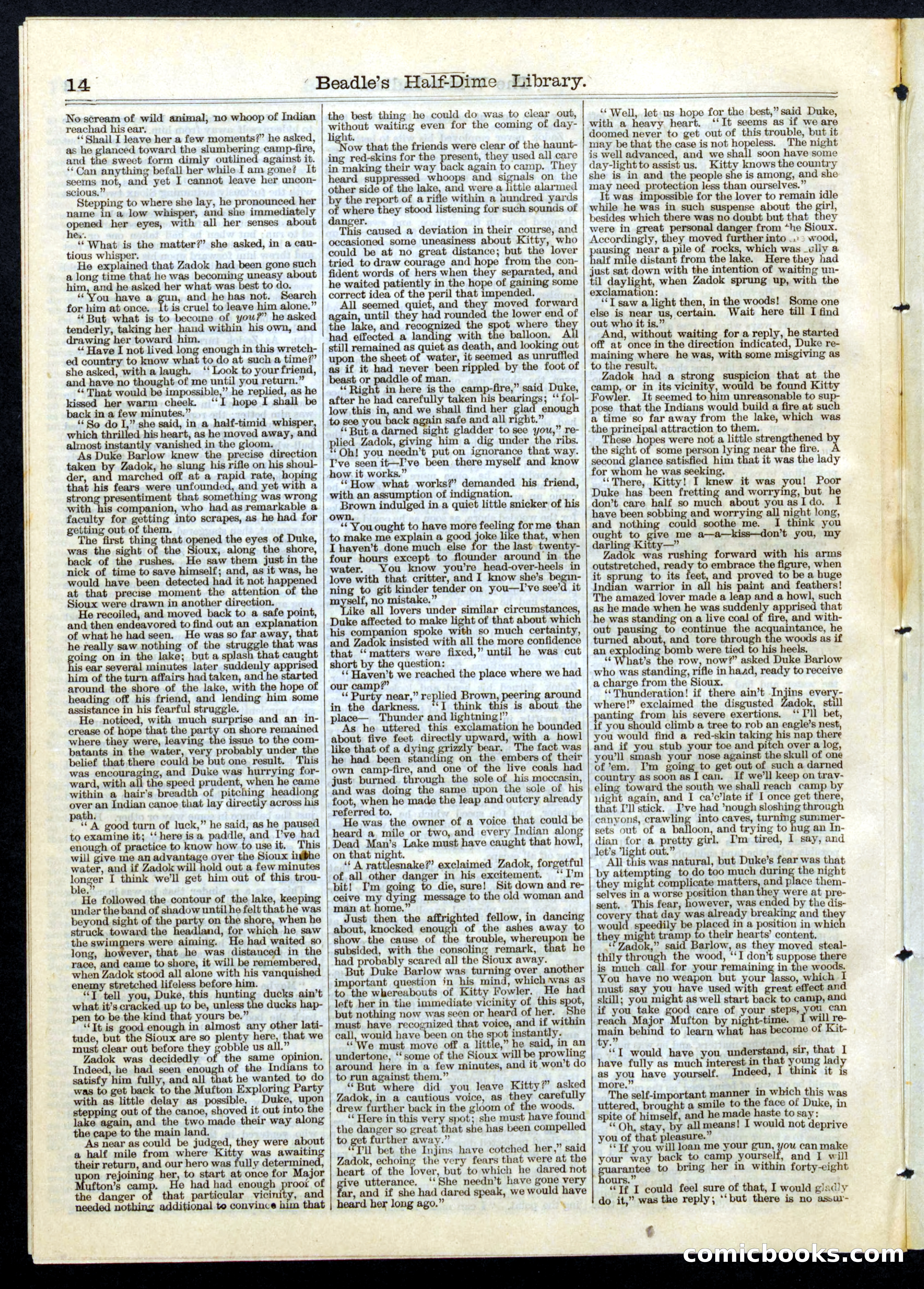 Beadle's Half Dime Library No. 60 — page 14 of 16