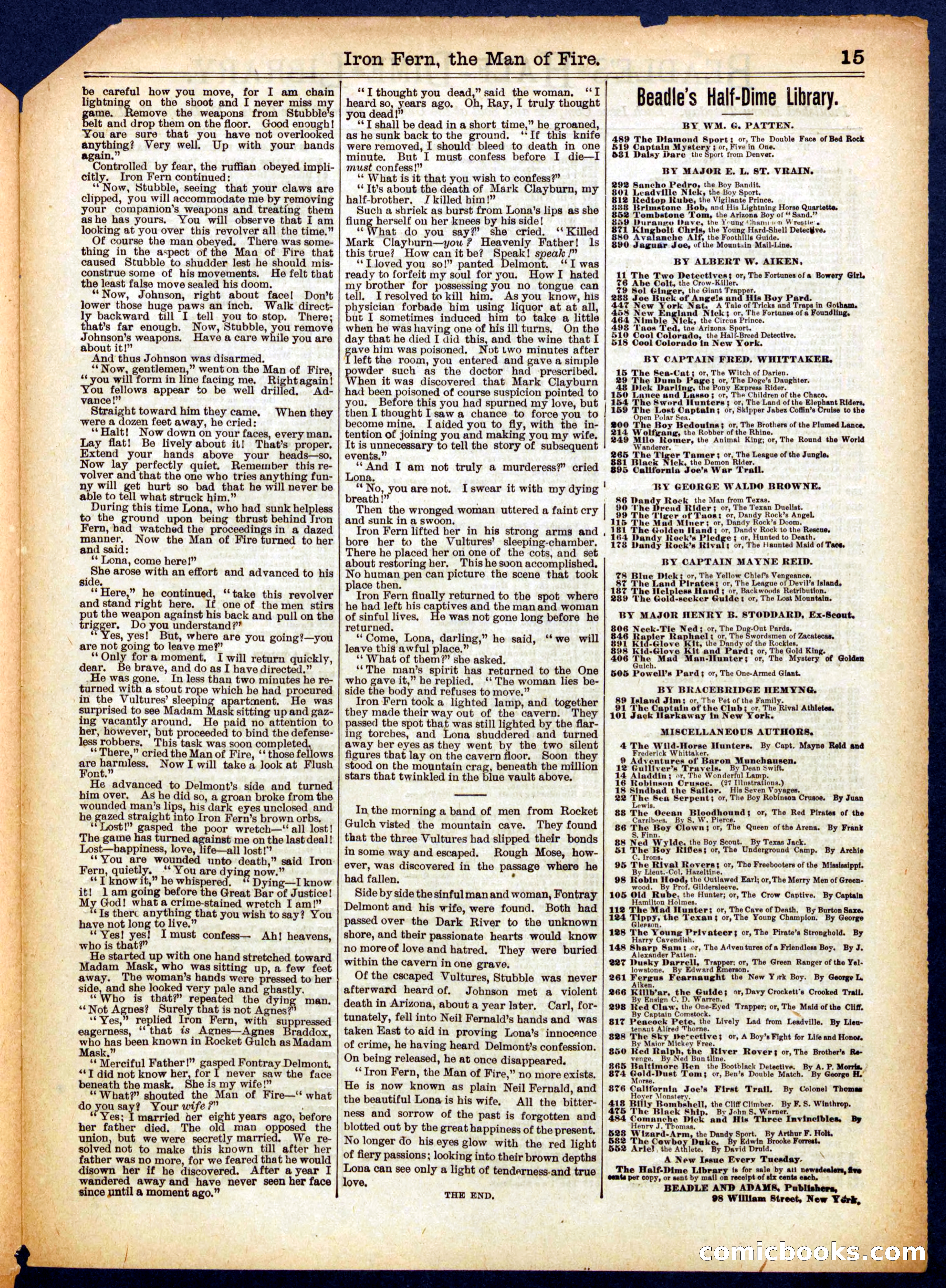 Beadle's Half Dime Library No. 604 — page 15 of 16