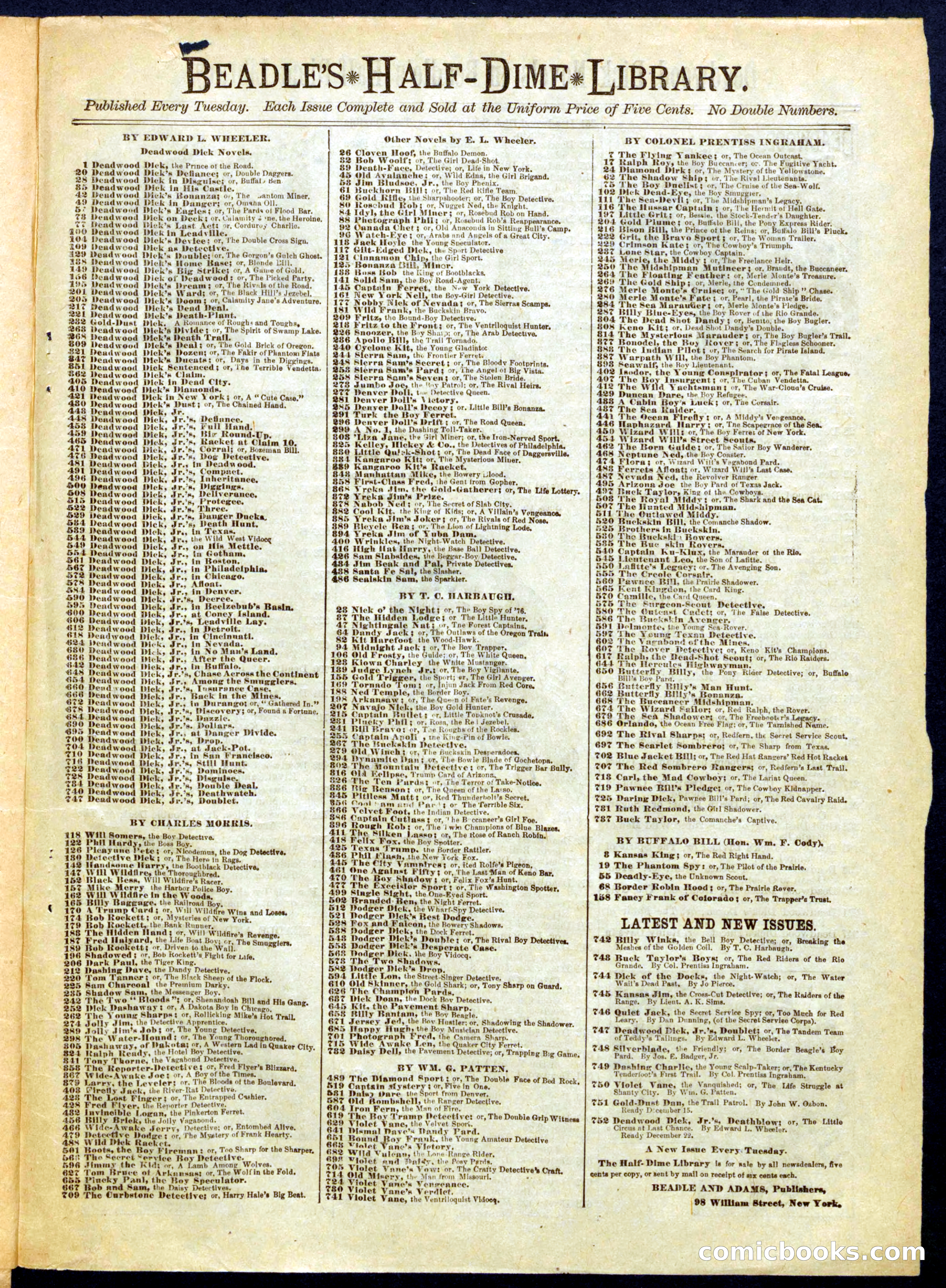 Beadle's Half Dime Library, No. 606 — page 15 of 16