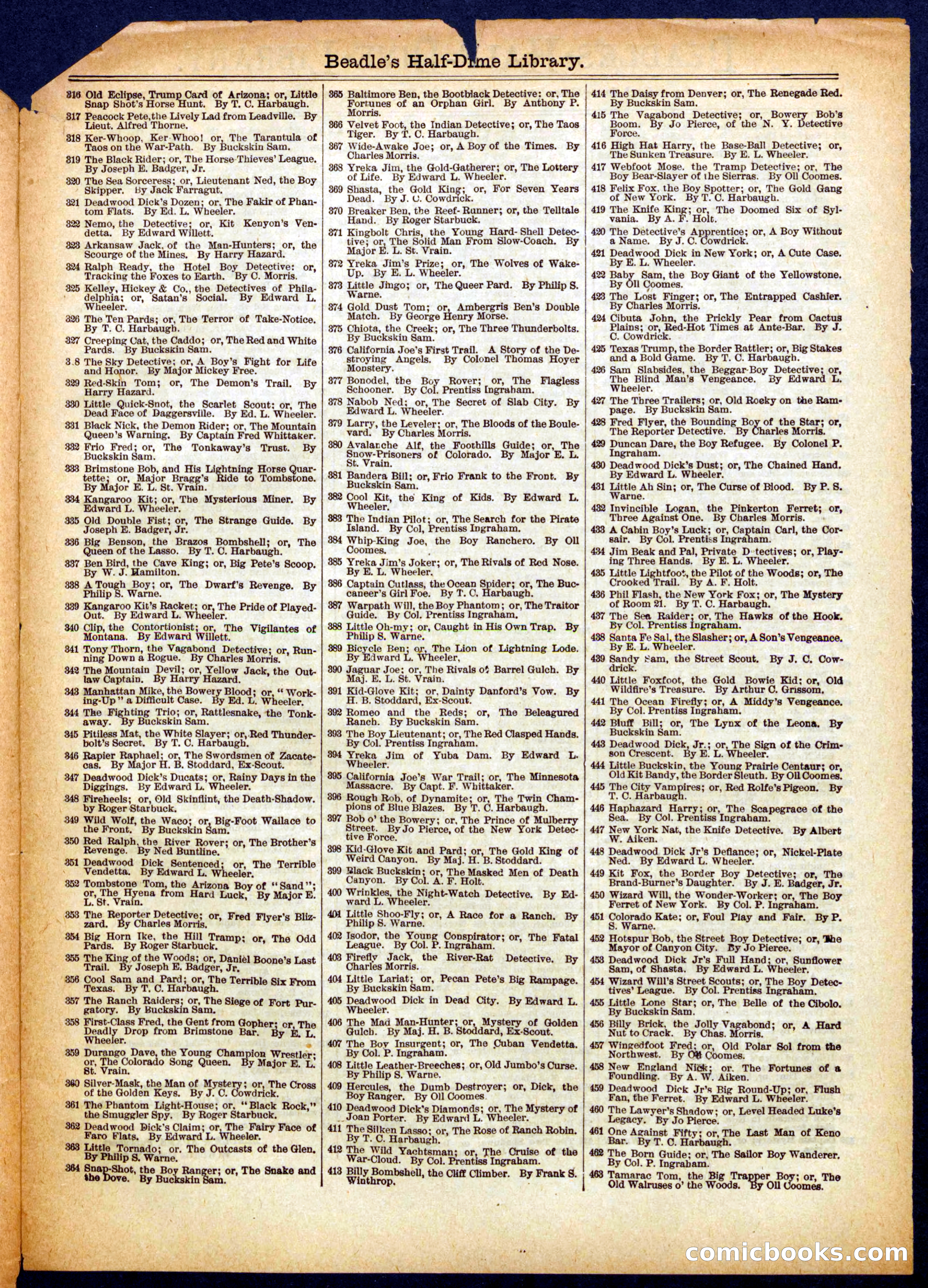 Beadle's Half Dime Library No. 608 — page 23 of 24