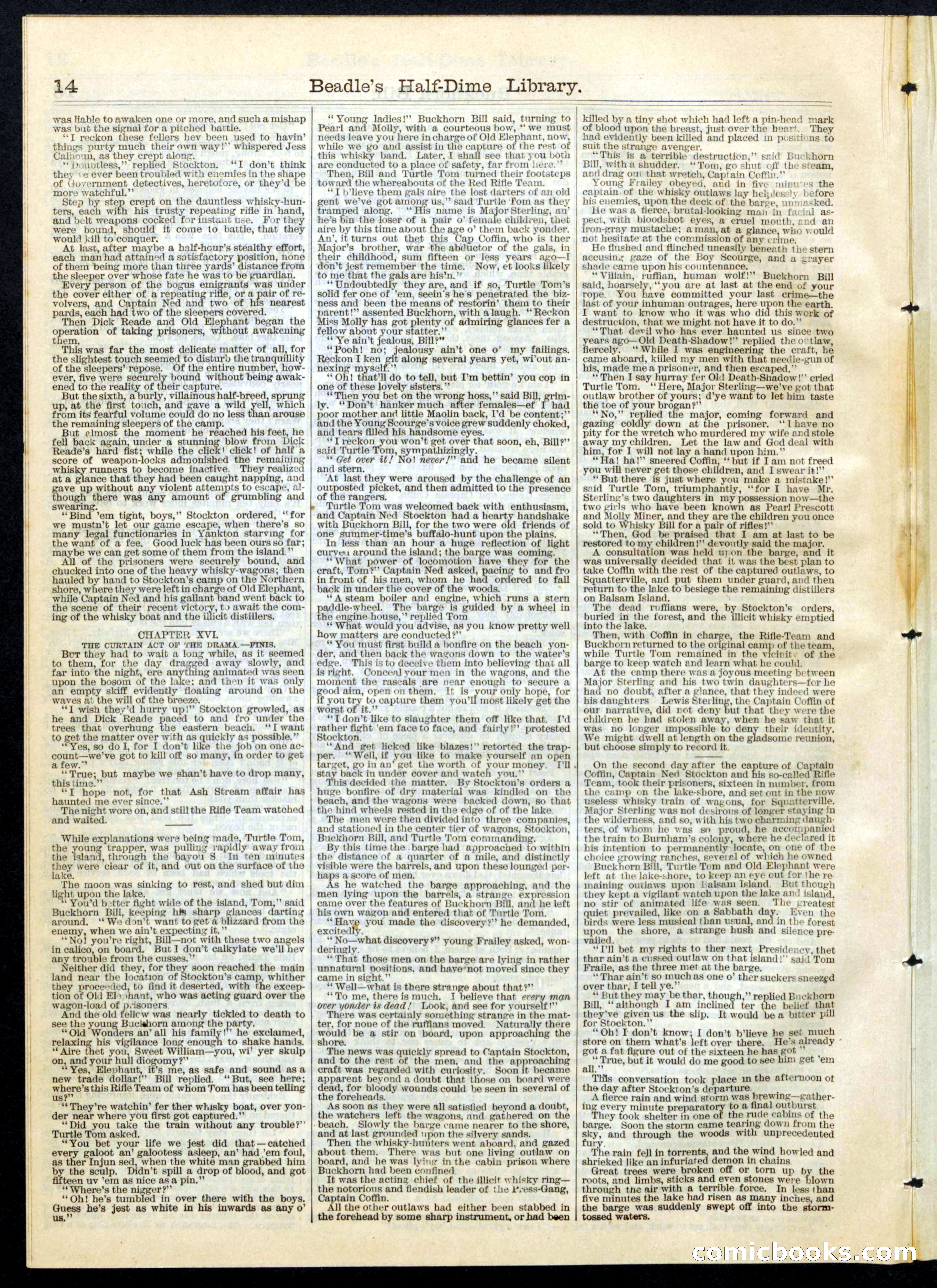 Beadle's Half Dime Library, No. 61 — page 14 of 16