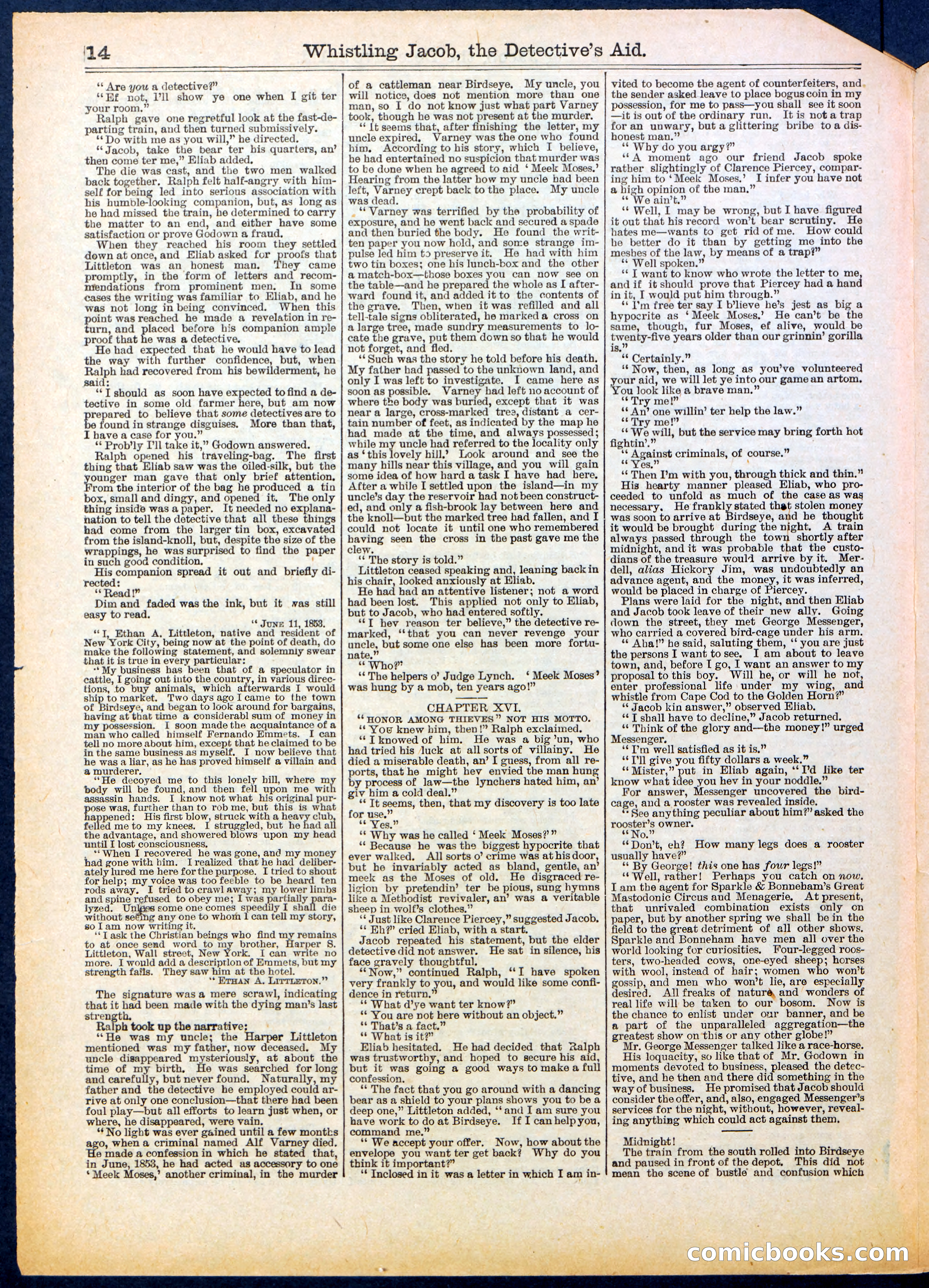 Beadle's Half Dime Library No. 614 — page 14 of 16