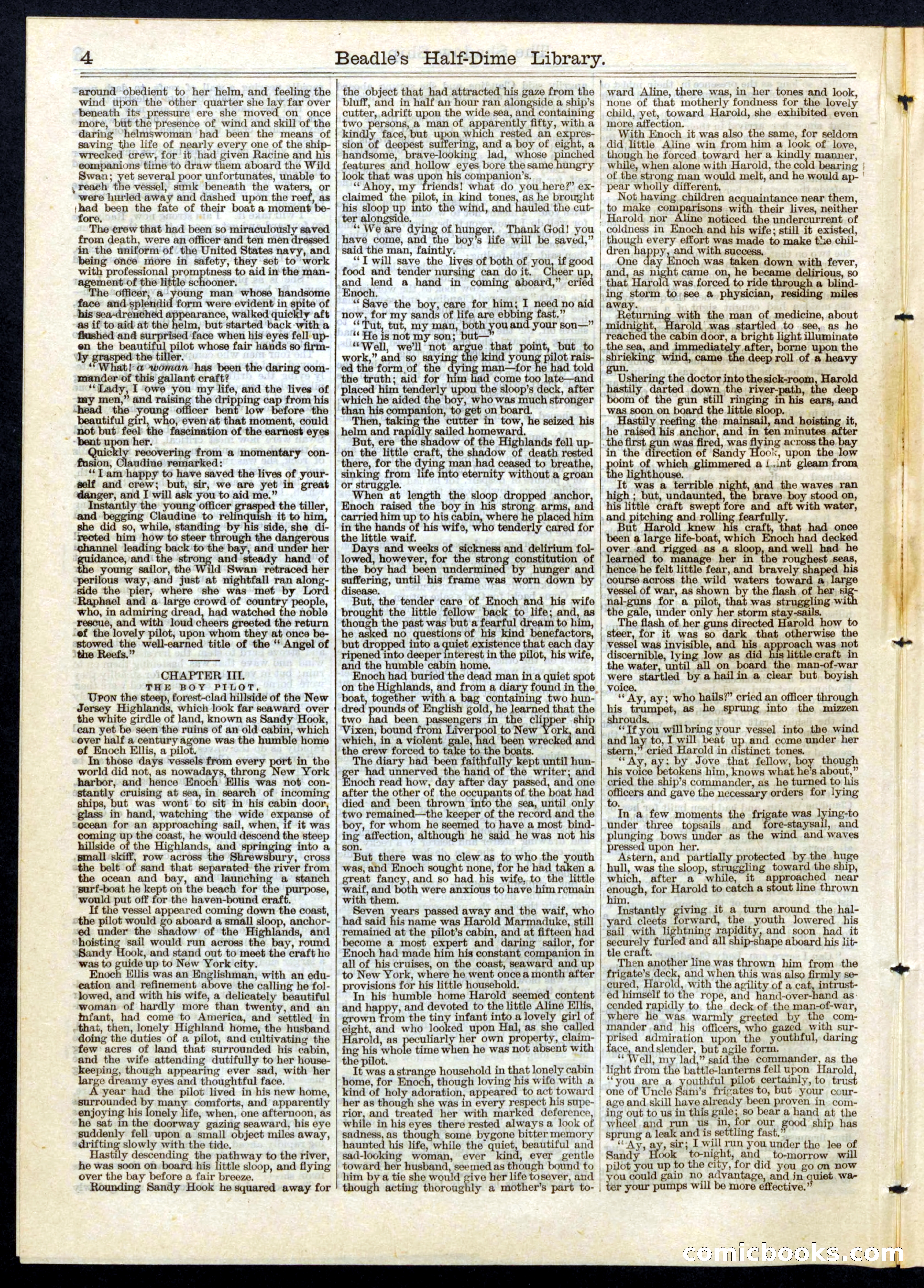 Beadle's Half Dime Library, No. 62 — page 4 of 16