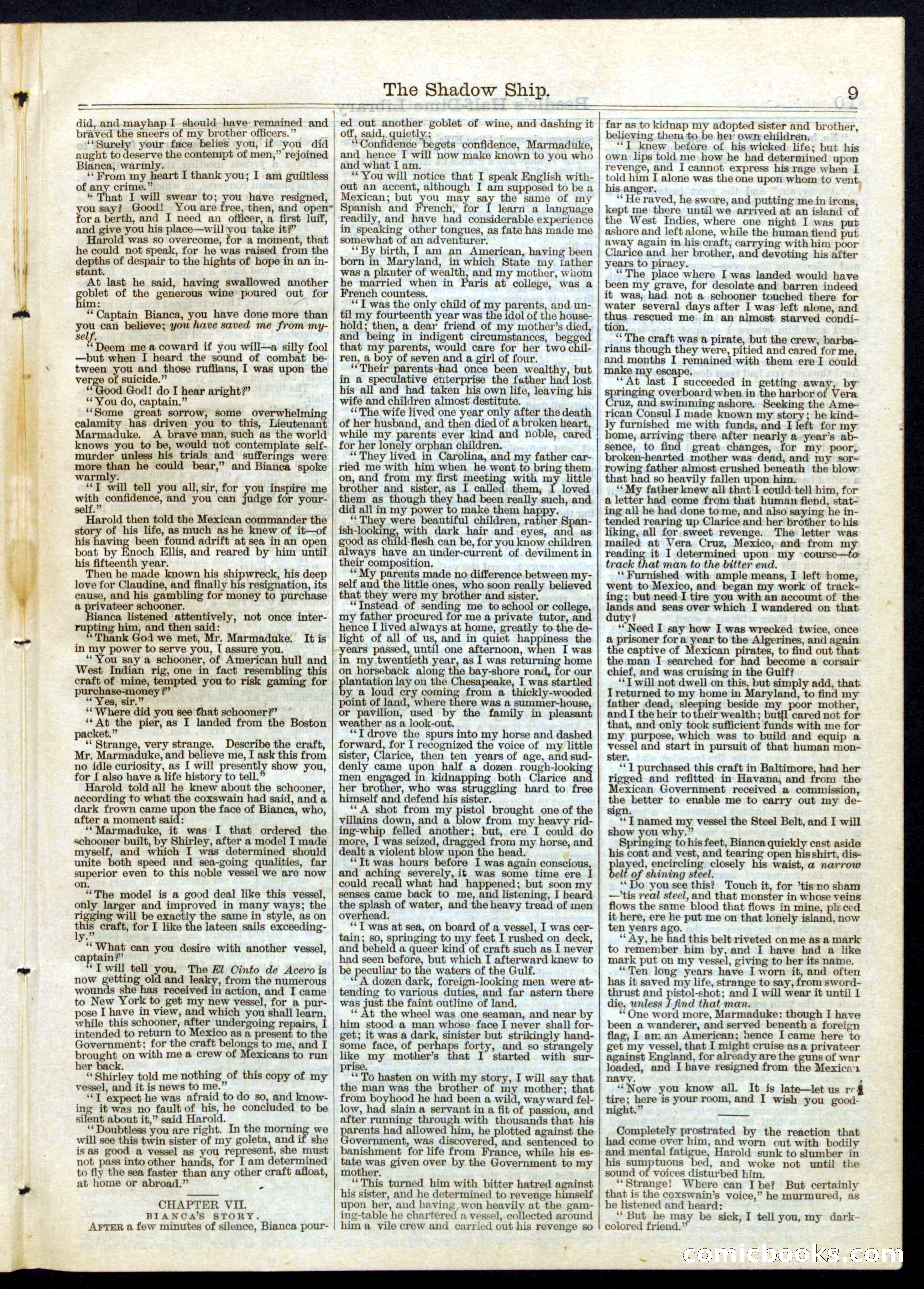 Beadle's Half Dime Library, No. 62 — page 9 of 16