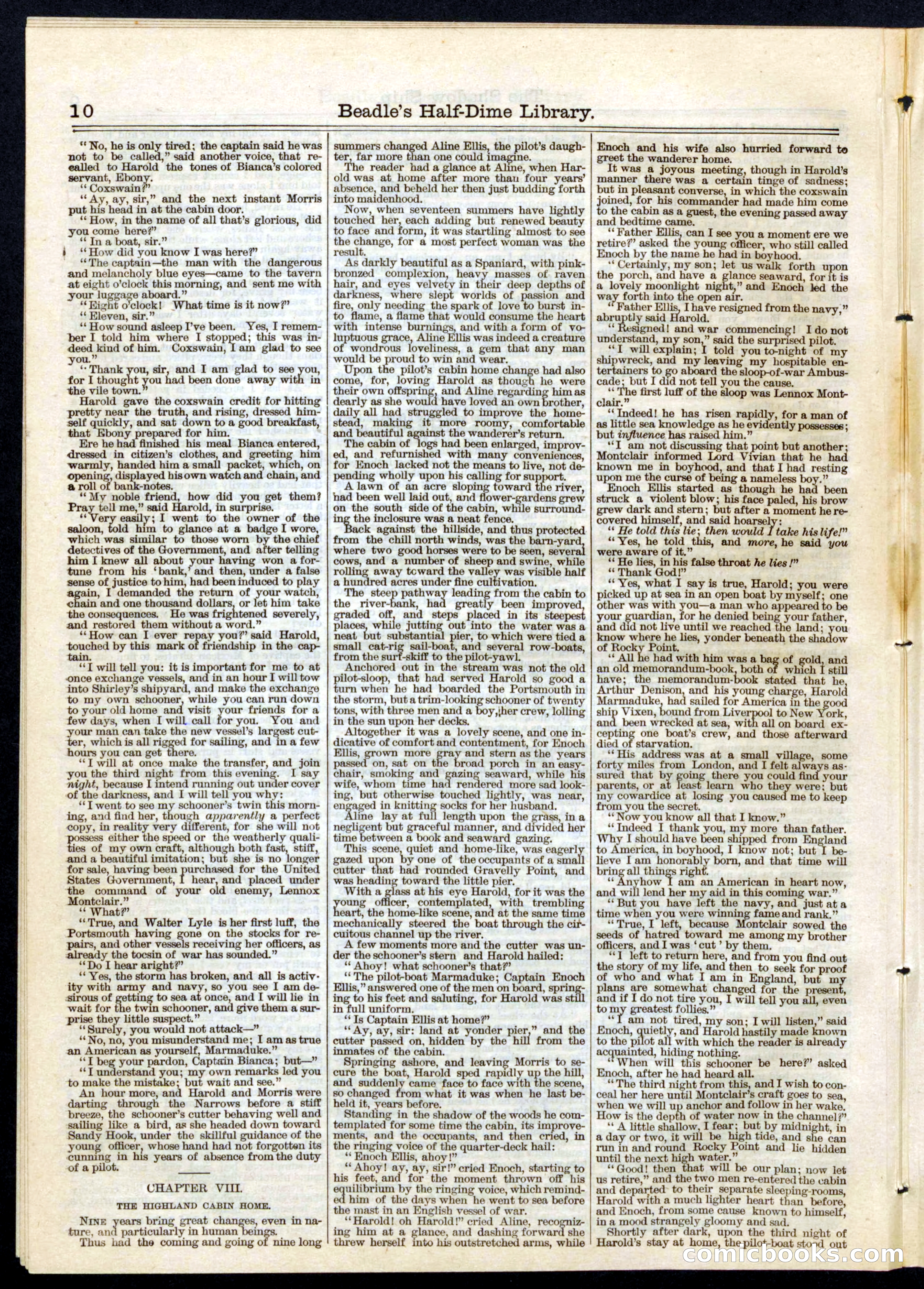 Beadle's Half Dime Library, No. 62 — page 10 of 16