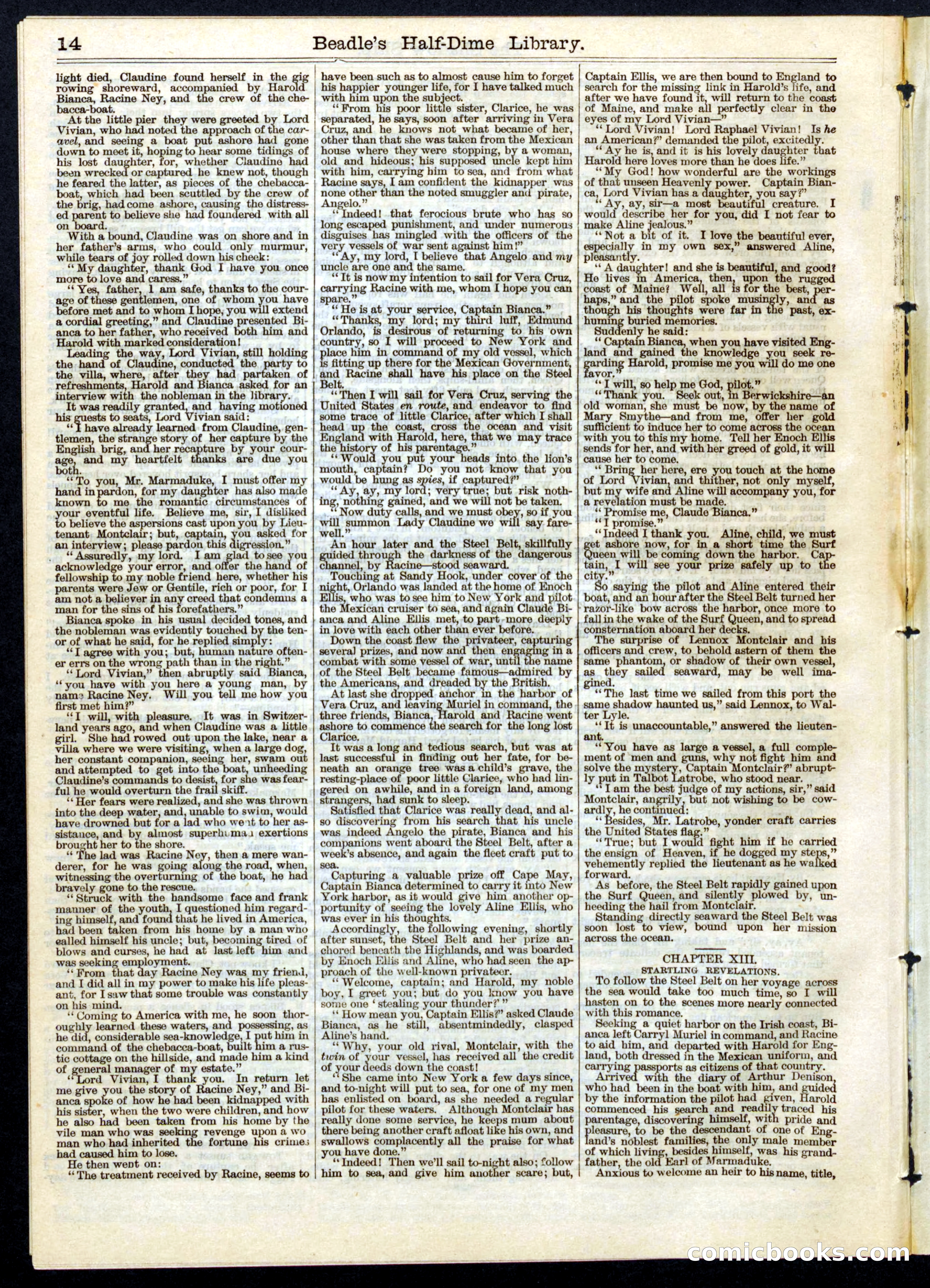 Beadle's Half Dime Library, No. 62 — page 14 of 16