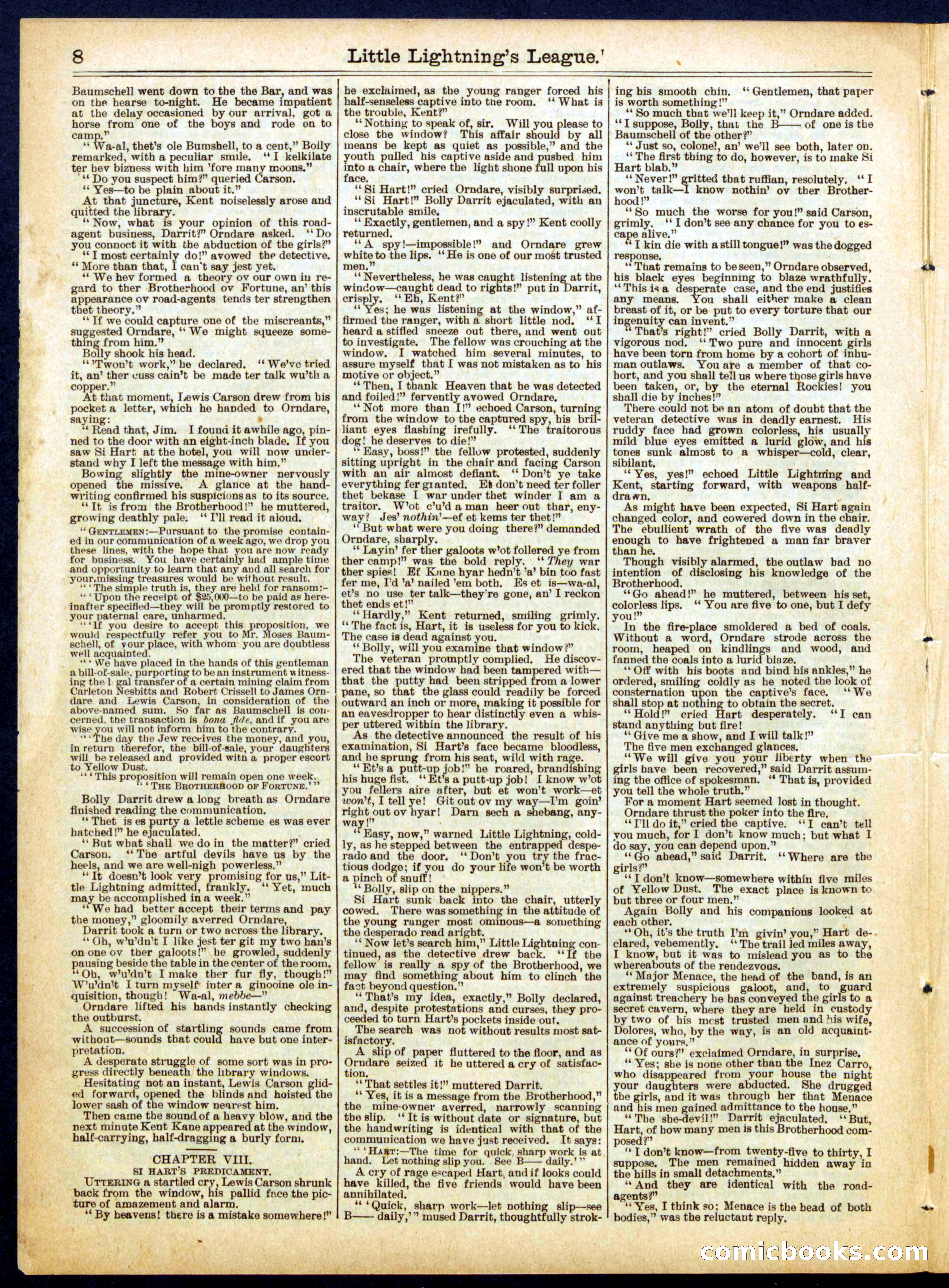 Beadle's Half Dime Library, No. 620 — page 8 of 16