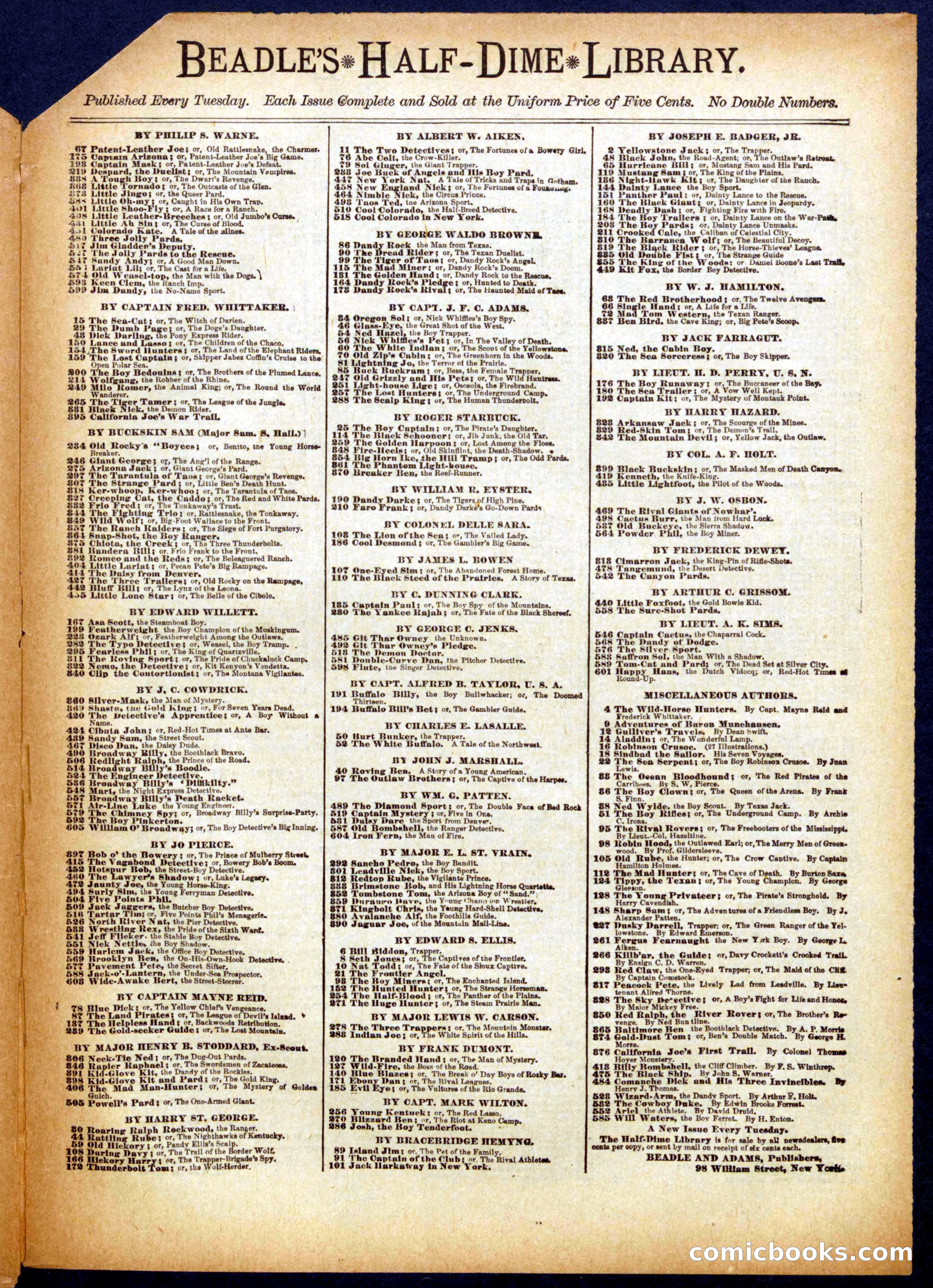 Beadle's Half Dime Library No. 621 — page 15 of 16