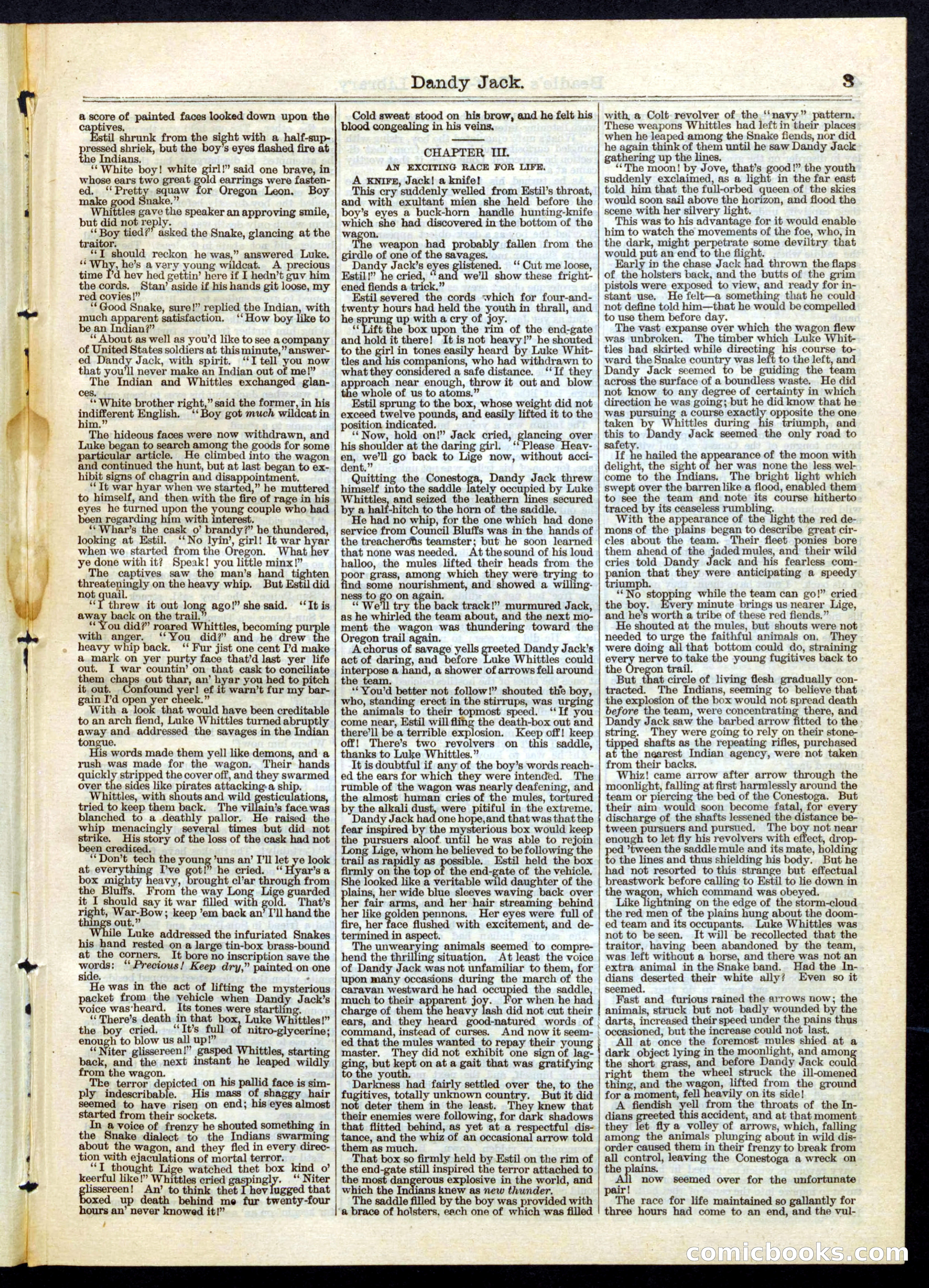 Beadle's Half Dime Library, No. 64 — page 3 of 16