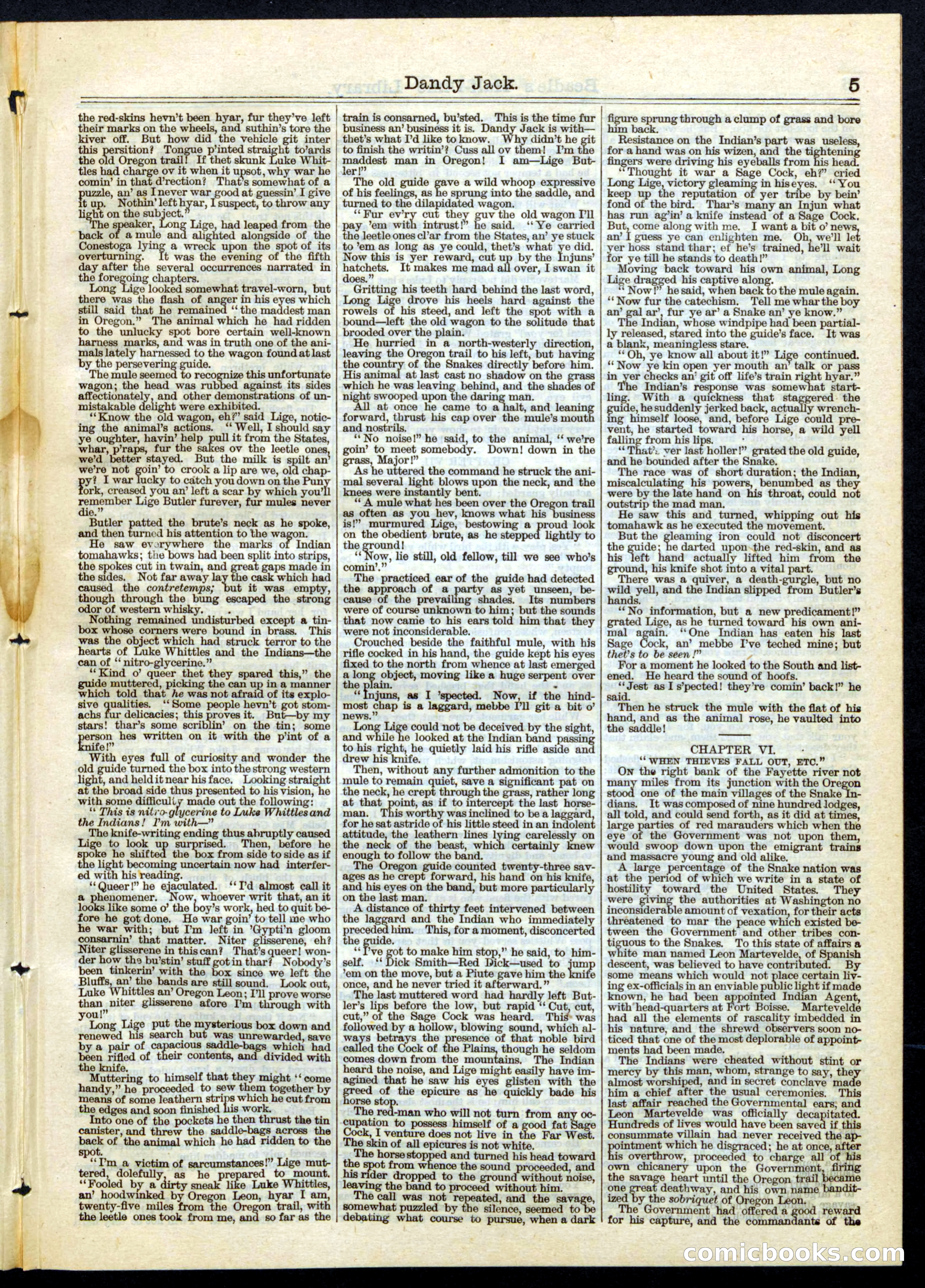 Beadle's Half Dime Library, No. 64 — page 5 of 16