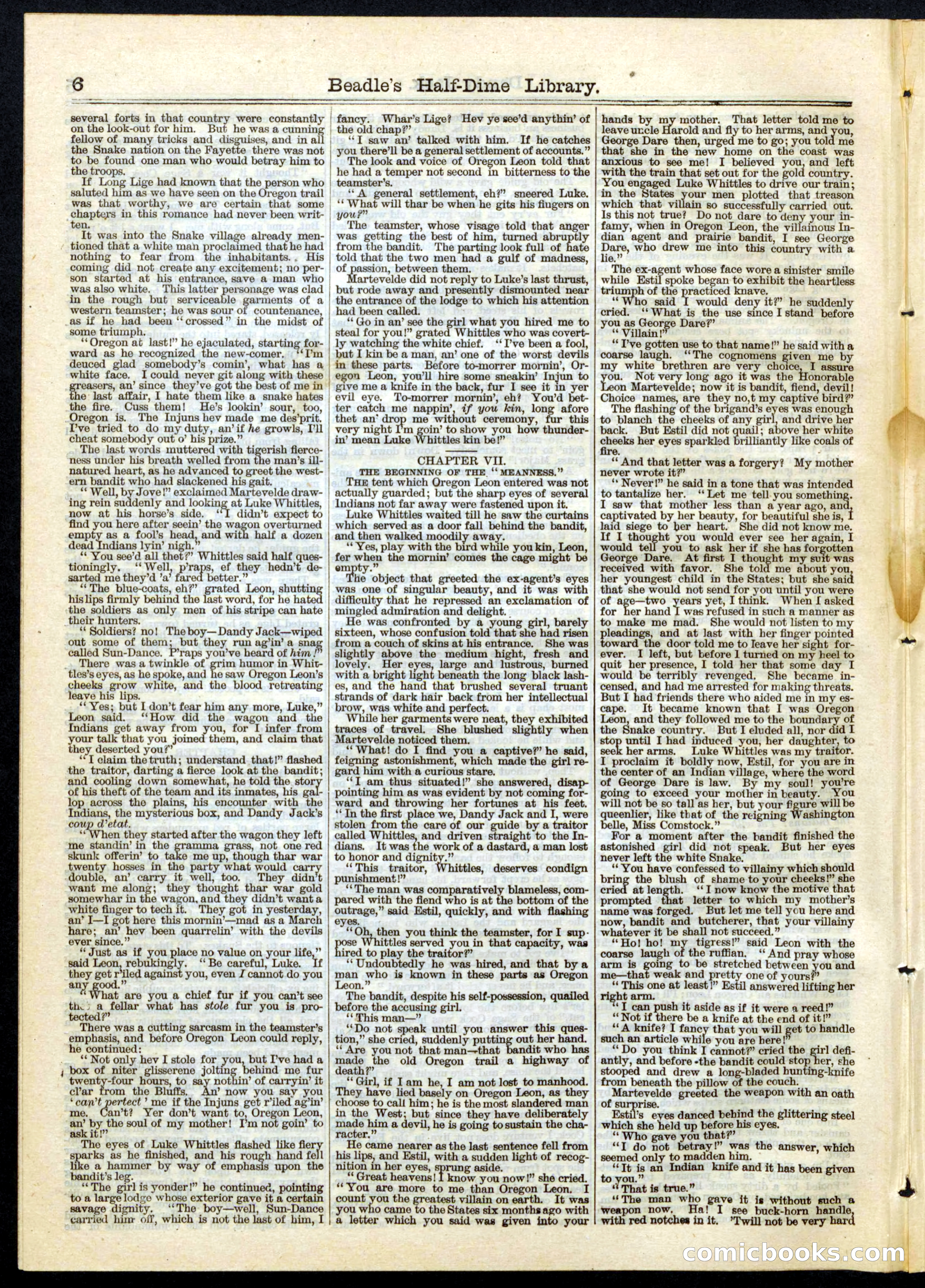Beadle's Half Dime Library, No. 64 — page 6 of 16