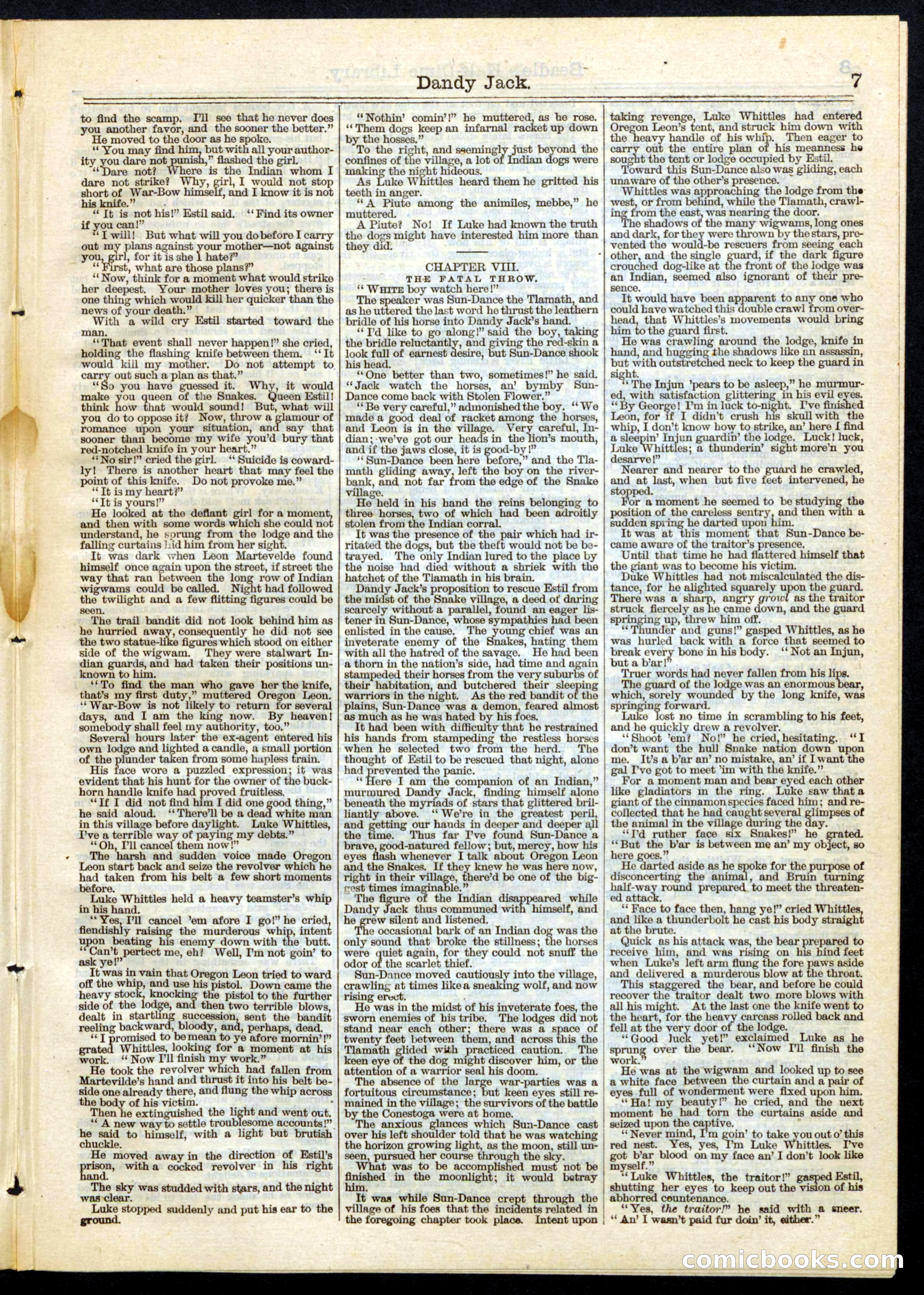 Beadle's Half Dime Library, No. 64 — page 7 of 16