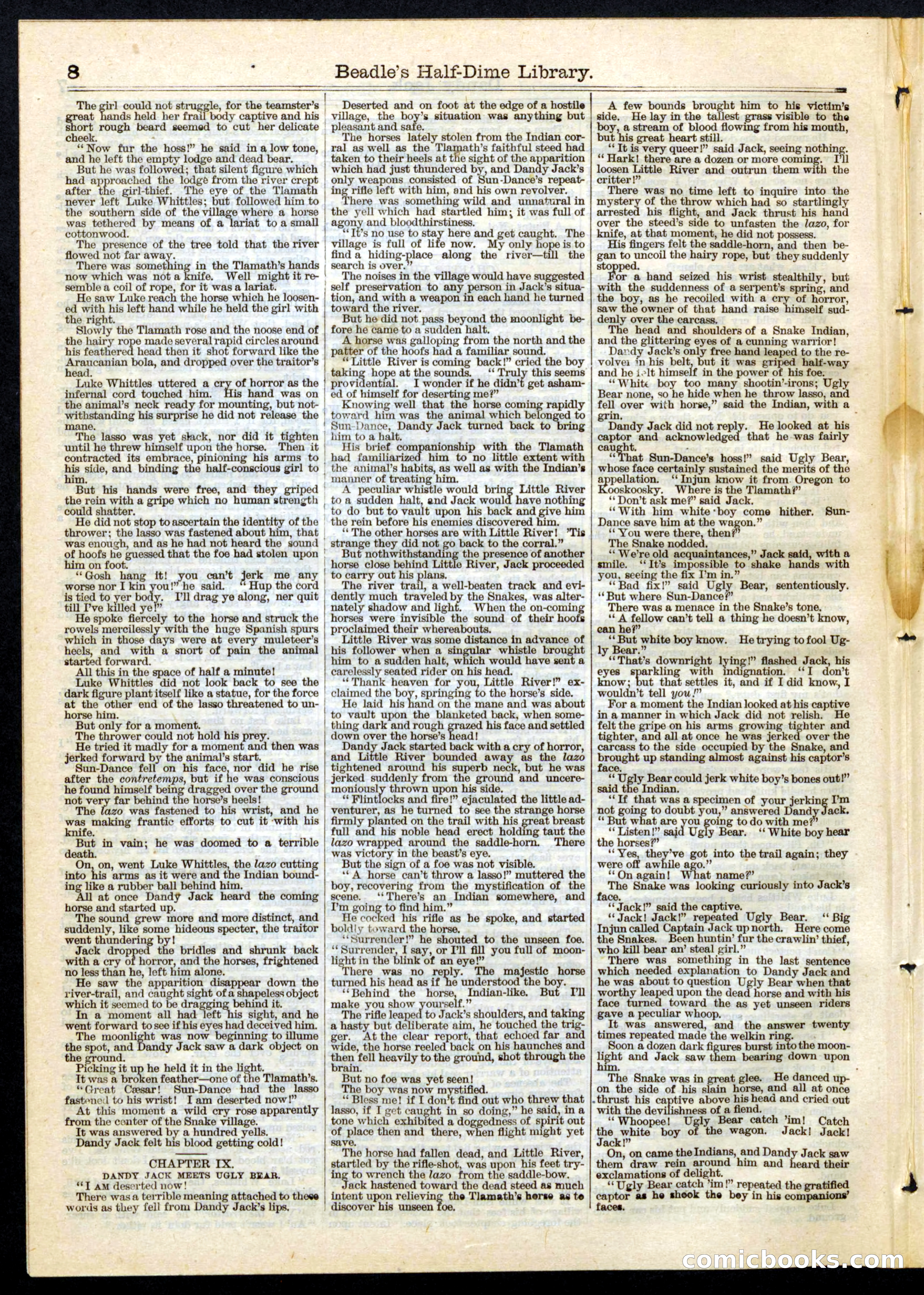 Beadle's Half Dime Library, No. 64 — page 8 of 16