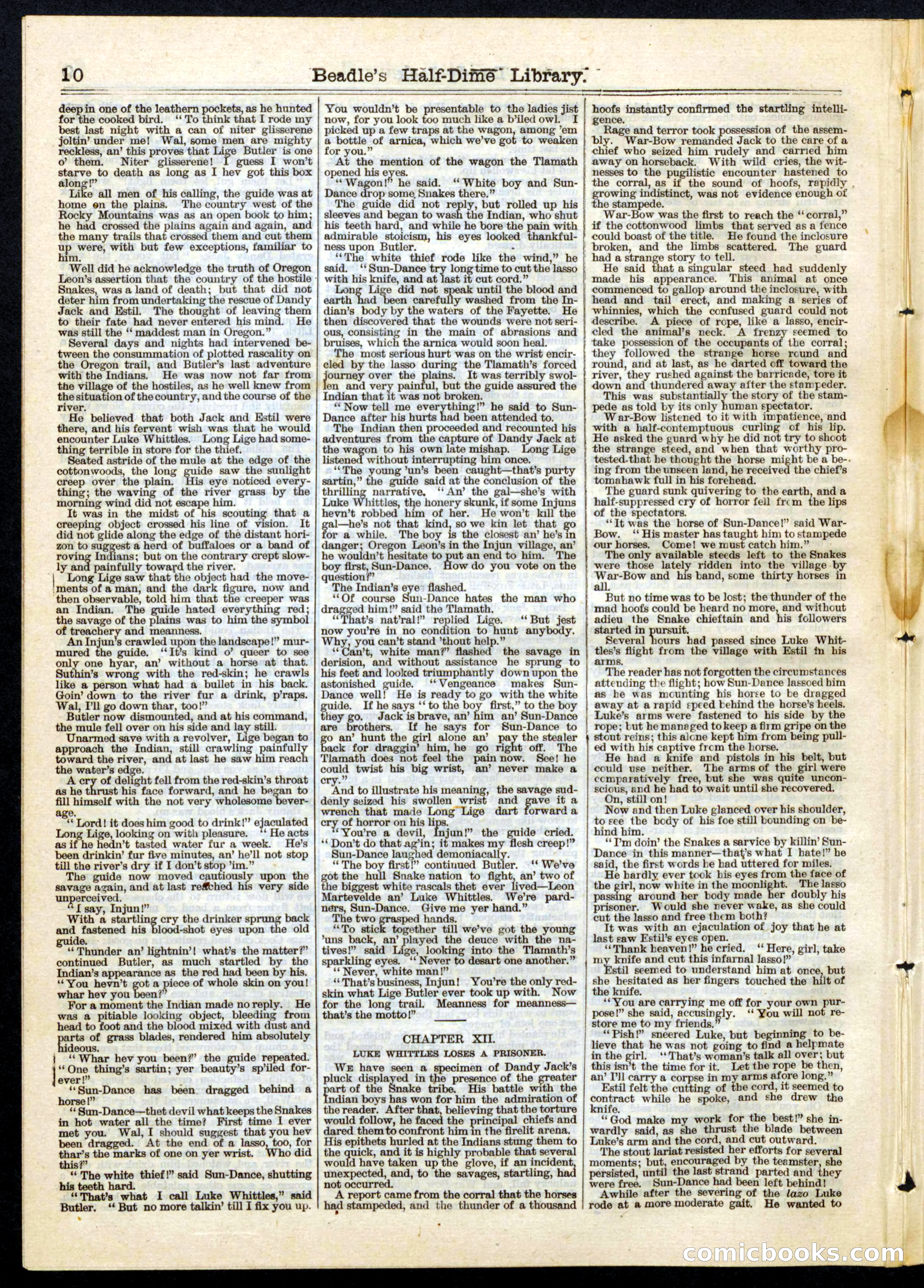 Beadle's Half Dime Library, No. 64 — page 10 of 16