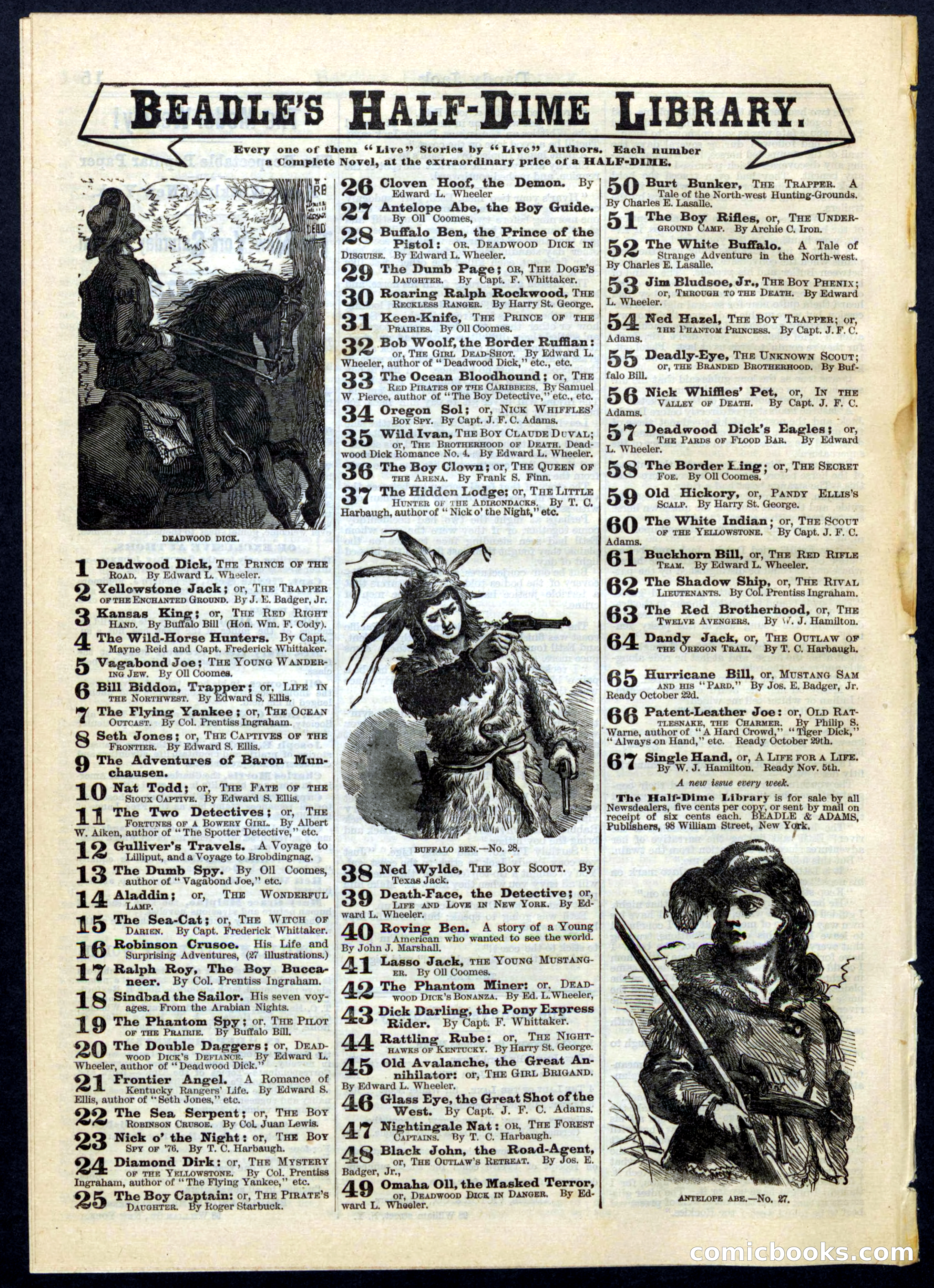 Beadle's Half Dime Library, No. 64 — page 16 of 16