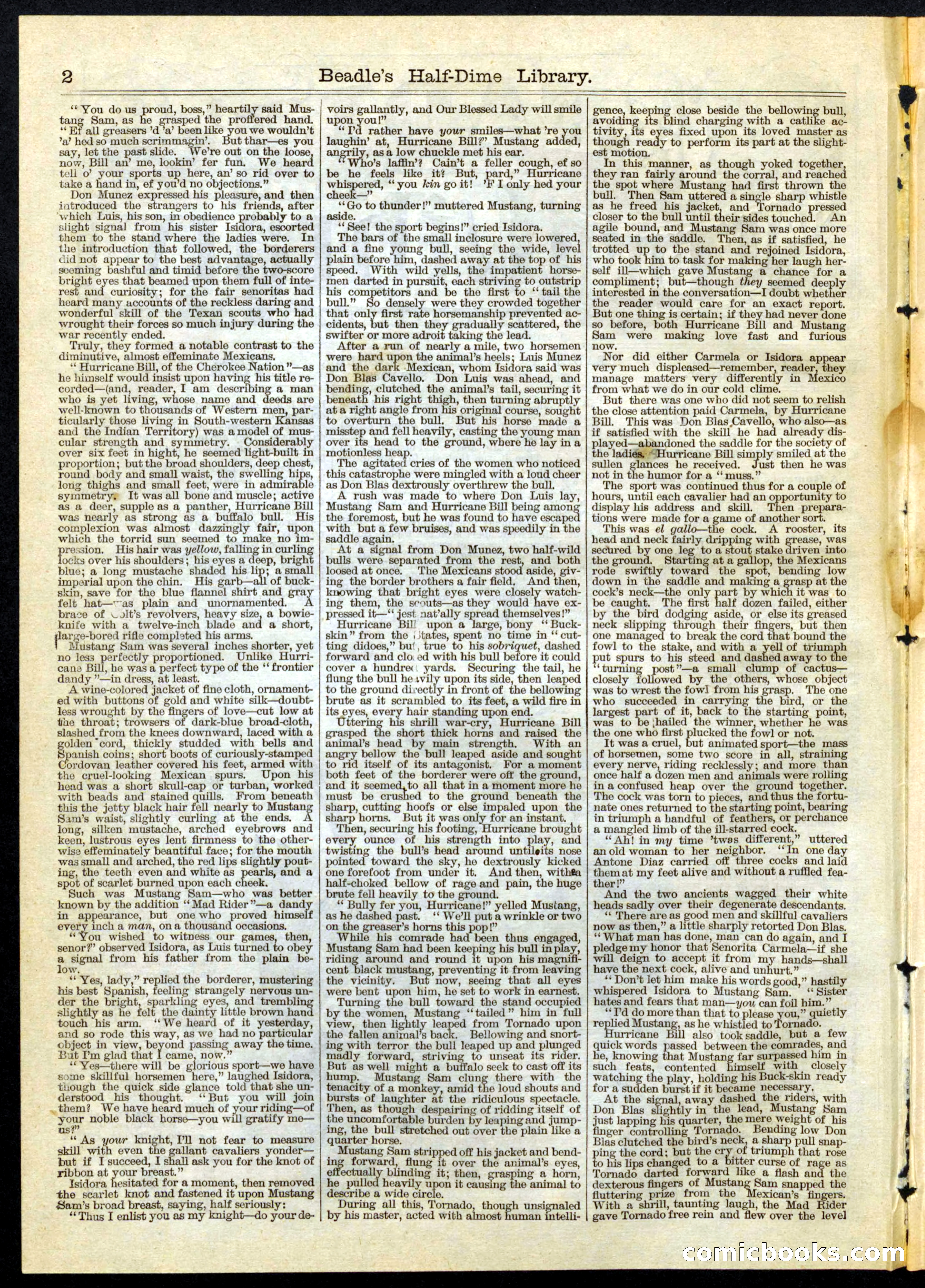 Beadle's Half Dime Library, No. 65 — page 2 of 16