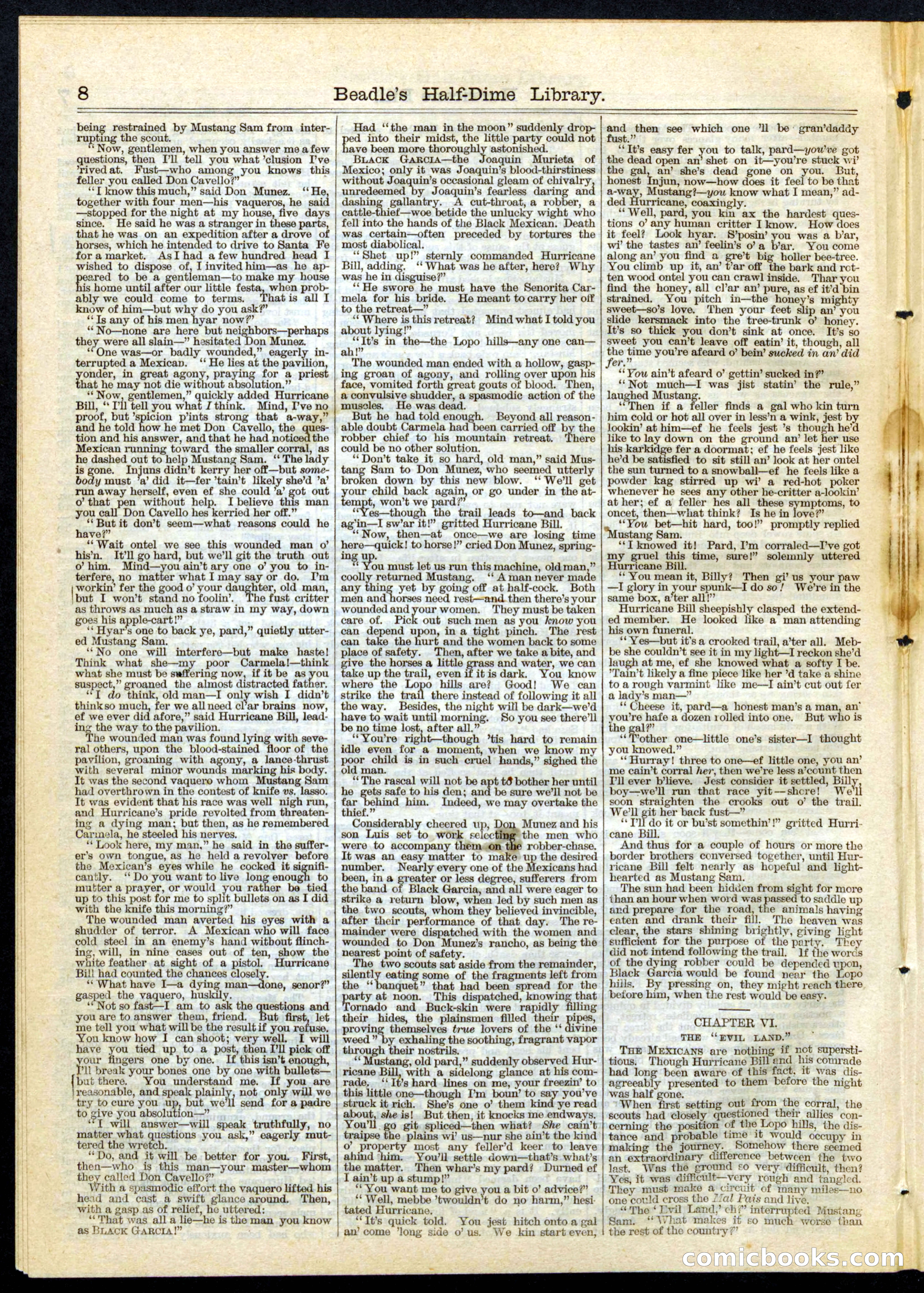 Beadle's Half Dime Library, No. 65 — page 8 of 16