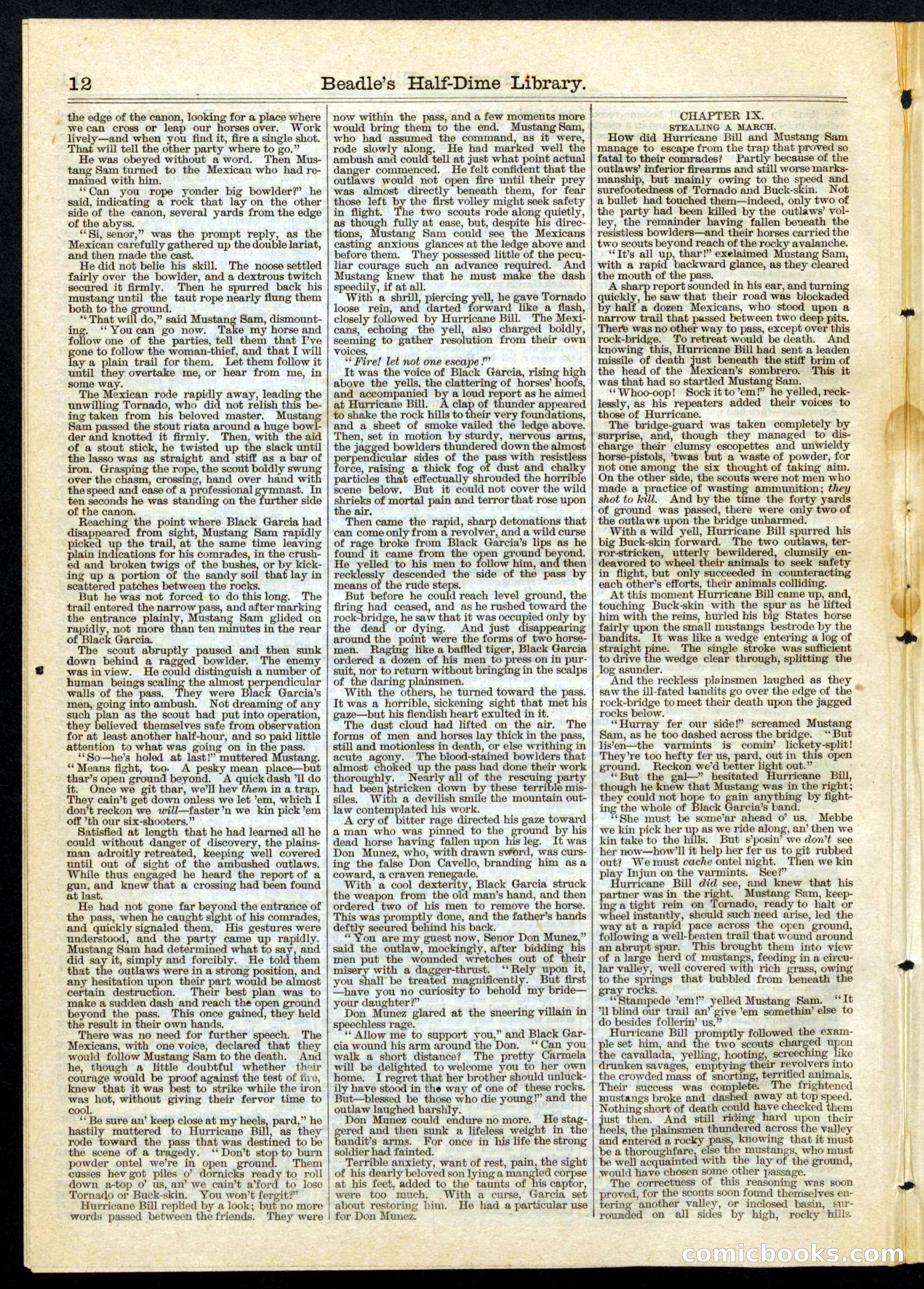 Beadle's Half Dime Library, No. 65 — page 12 of 16