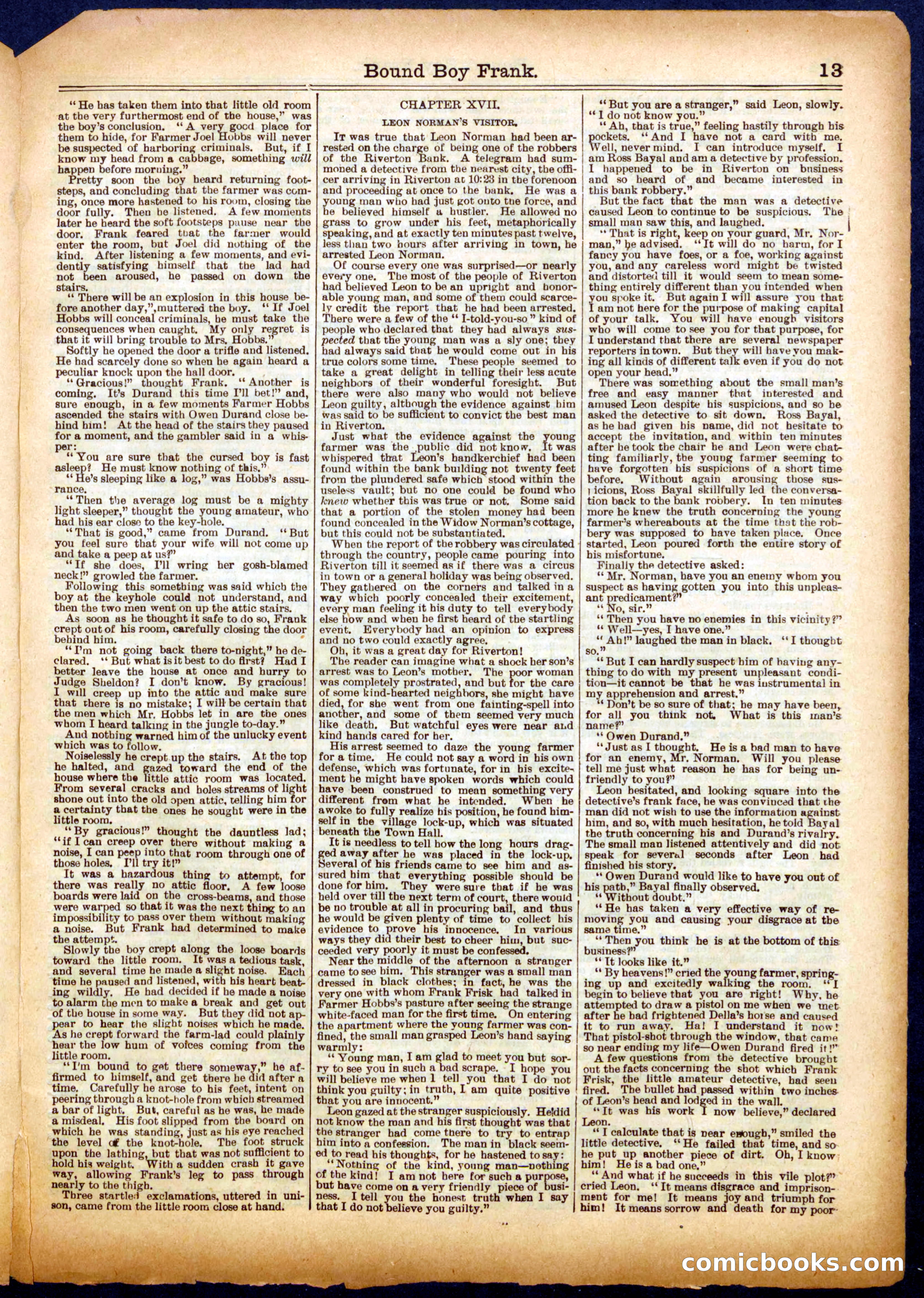 Beadle's Half Dime Library, No. 651 — page 13 of 16