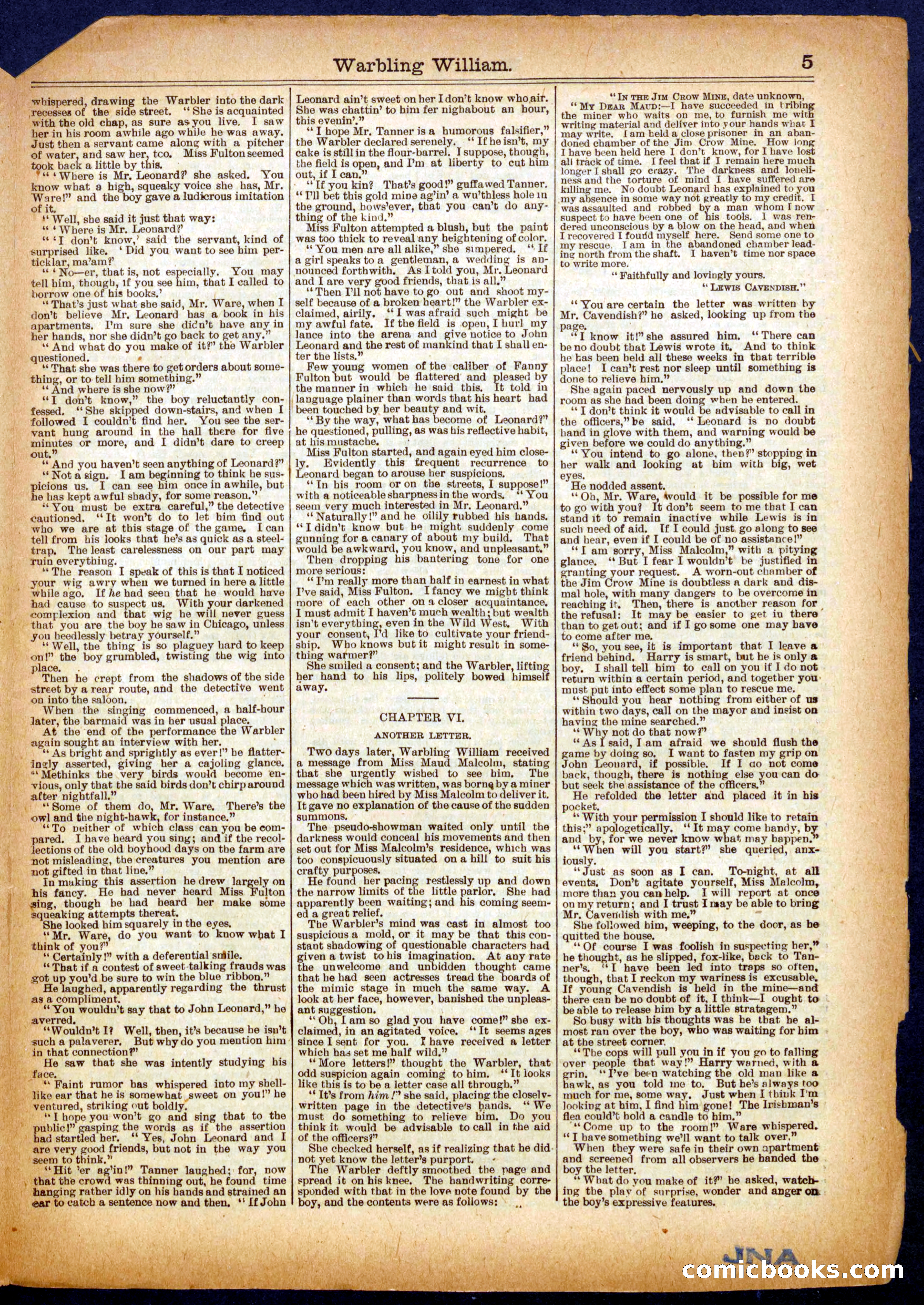 Beadle's Half Dime Library, No. 657 — page 5 of 16