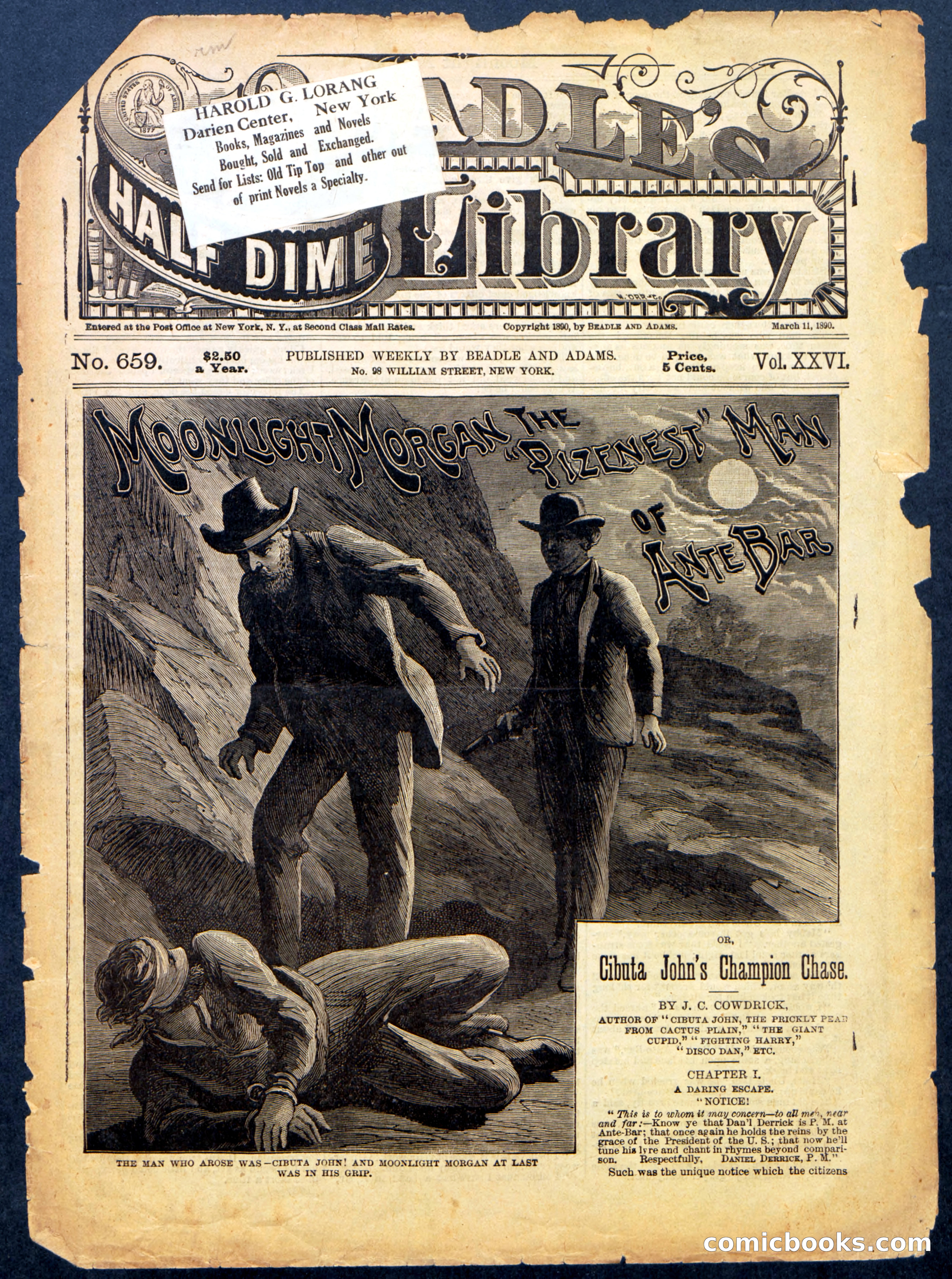 Beadle's Half Dime Library No. 659 — page 1 of 16