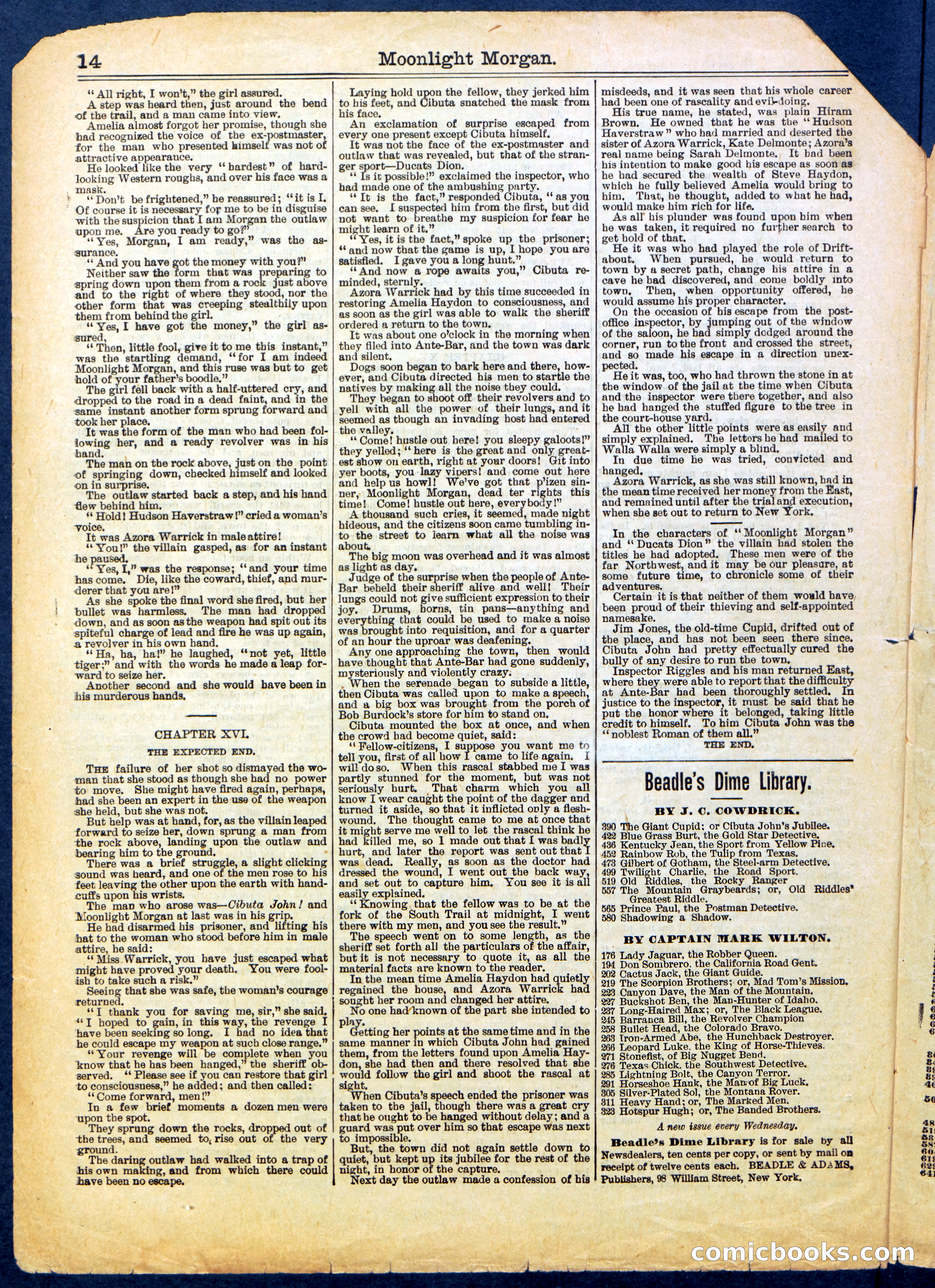 Beadle's Half Dime Library No. 659 — page 14 of 16