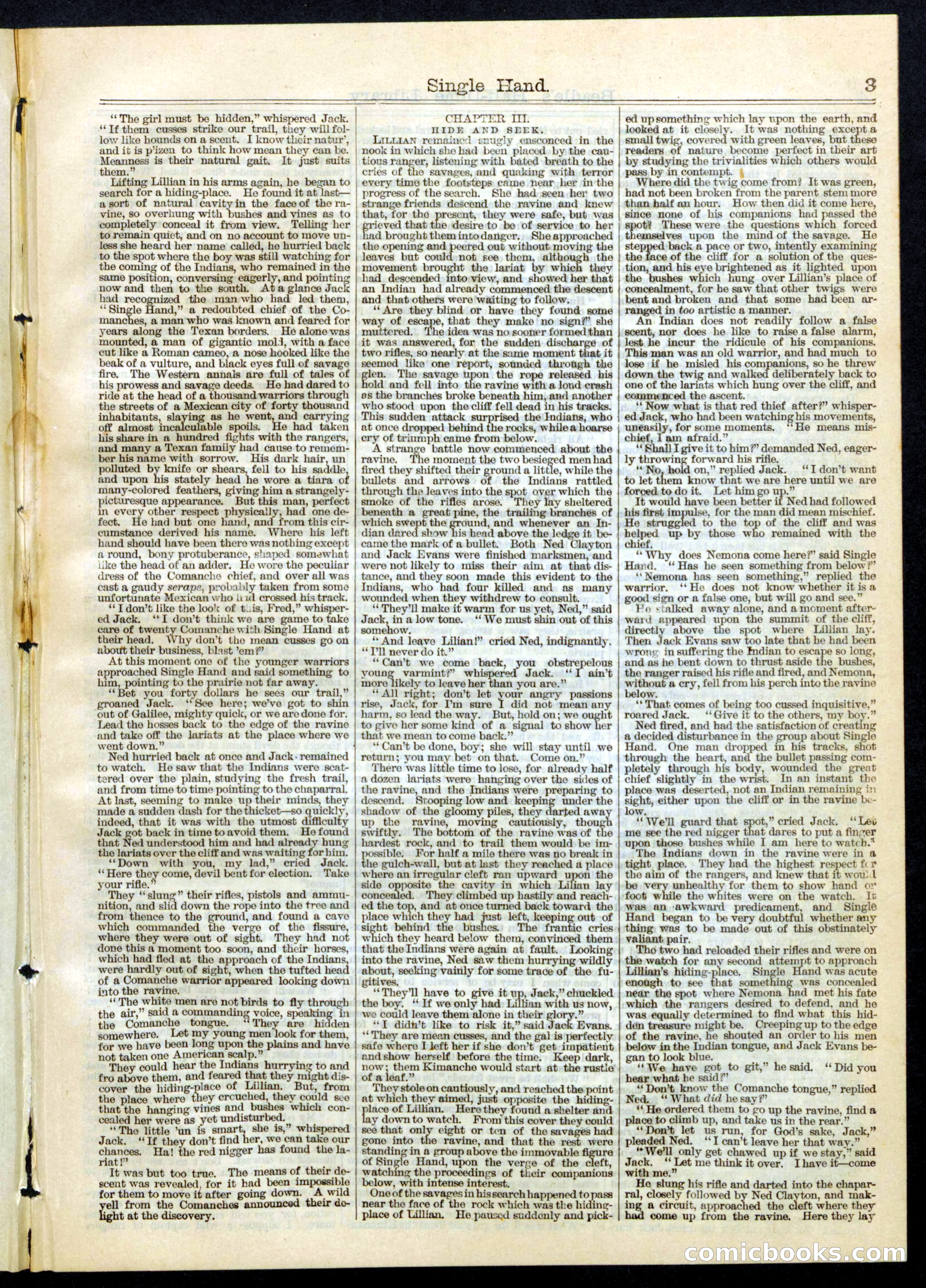 Beadle's Half Dime Library, No. 66 — page 3 of 16