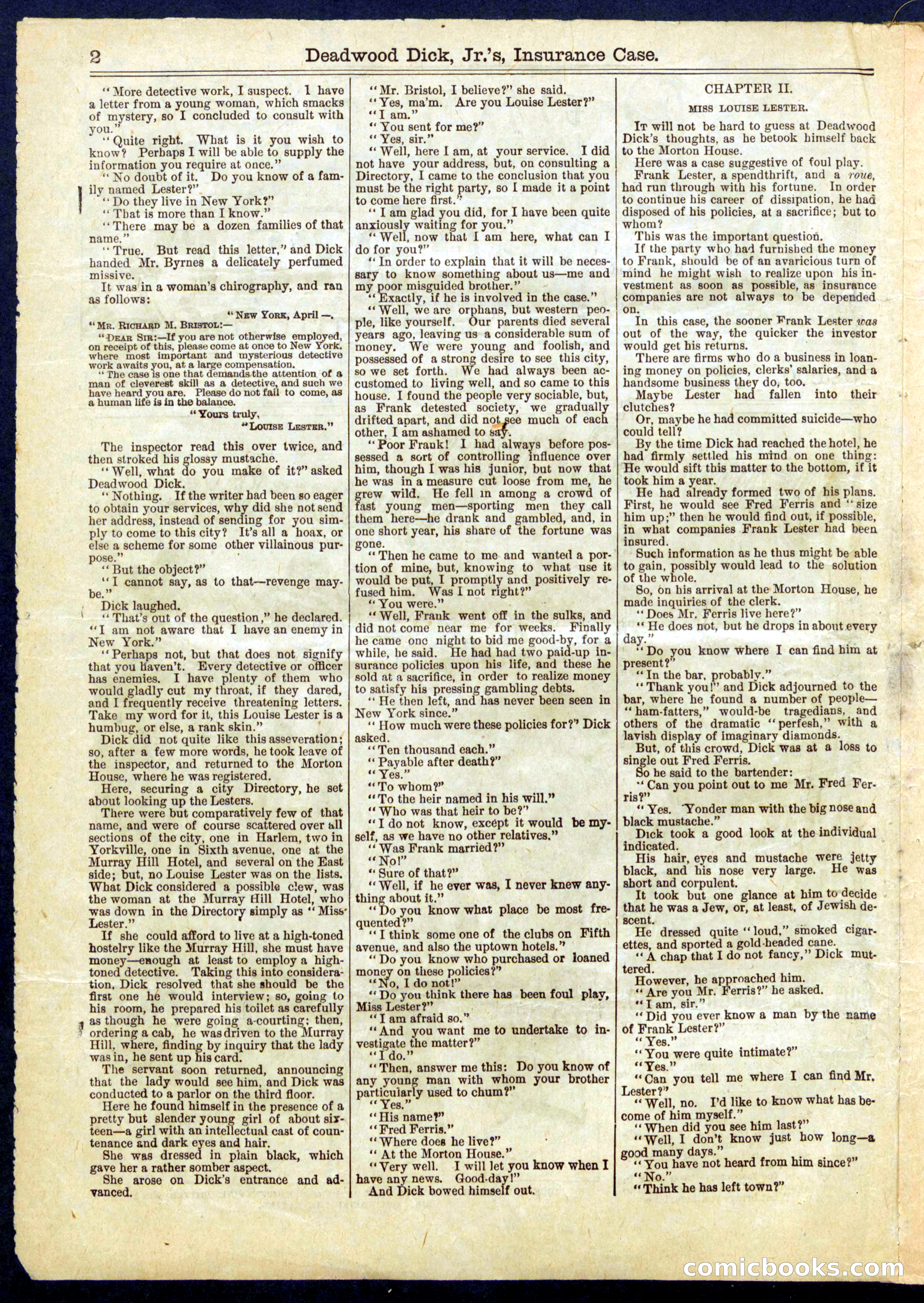 Beadle's Half Dime Library, No. 660 — page 2 of 16