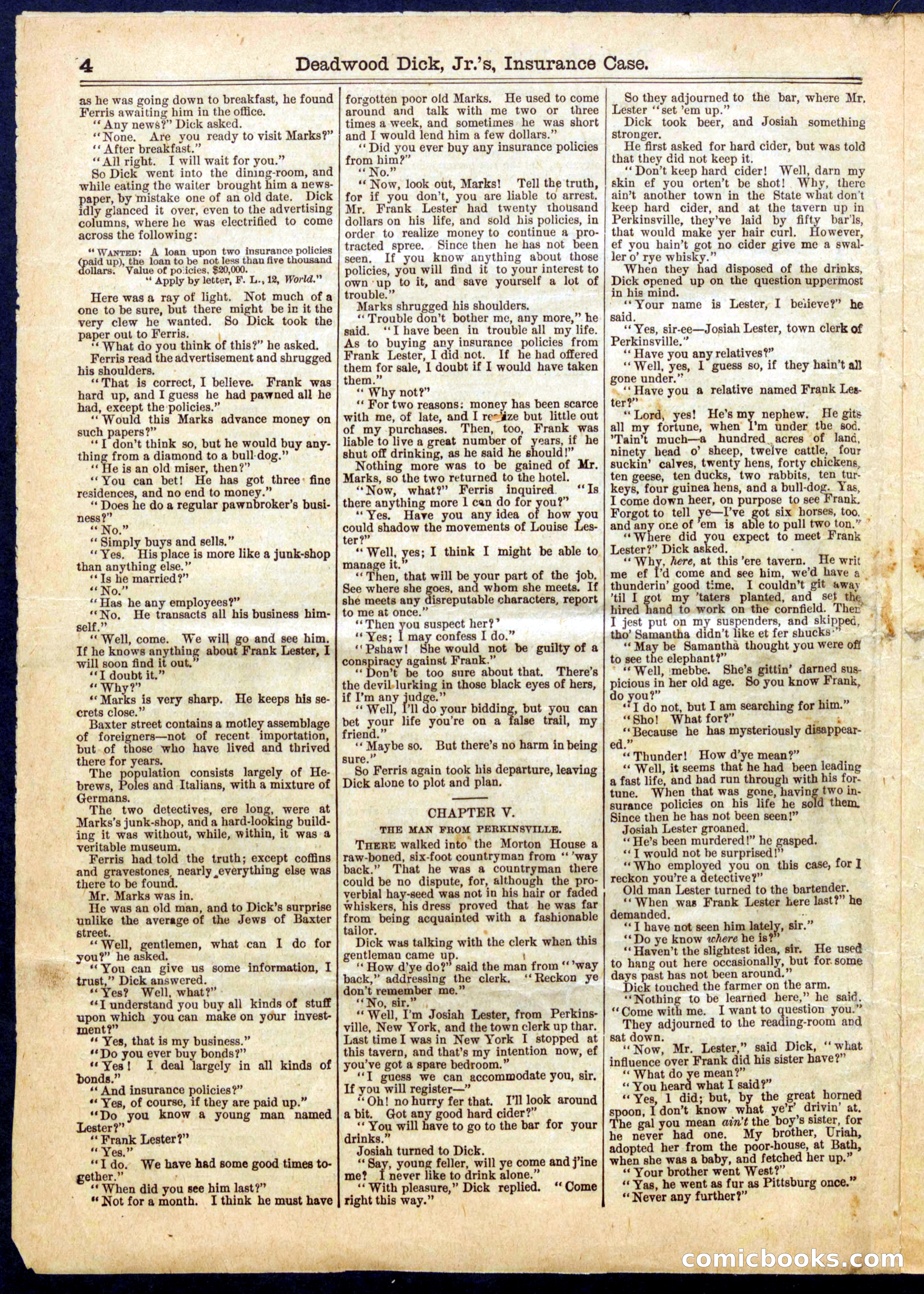 Beadle's Half Dime Library, No. 660 — page 4 of 16