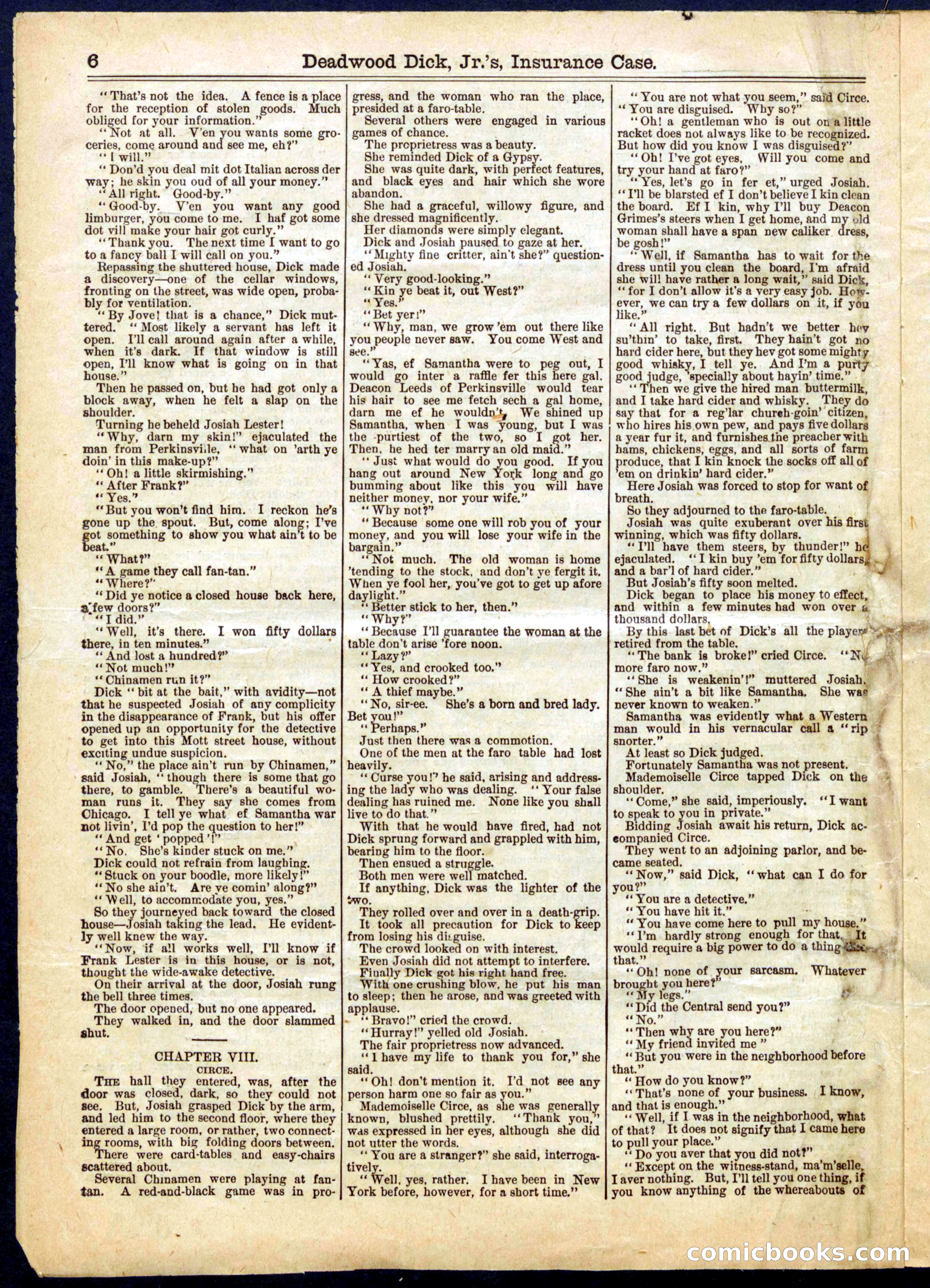 Beadle's Half Dime Library, No. 660 — page 6 of 16