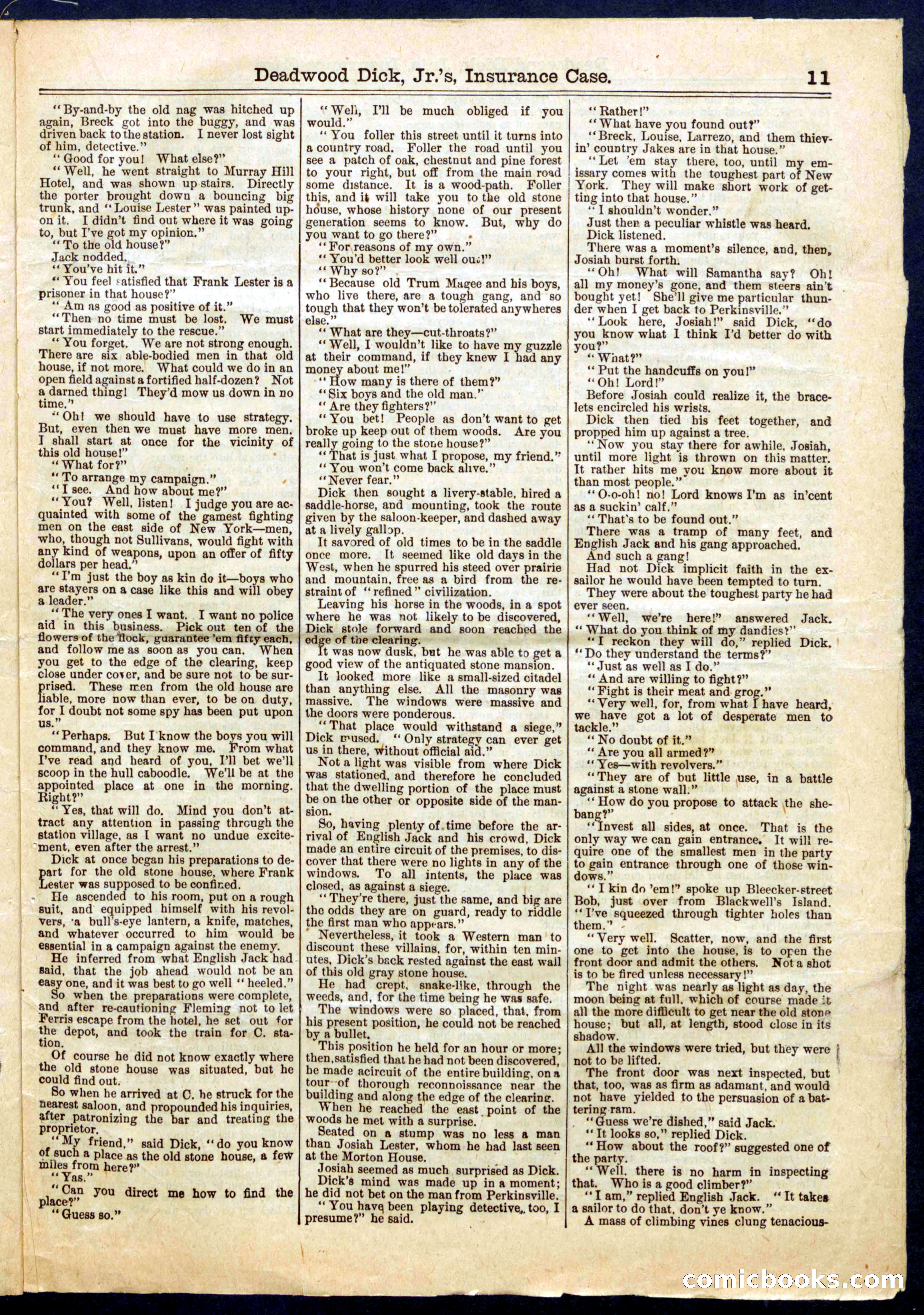 Beadle's Half Dime Library, No. 660 — page 11 of 16