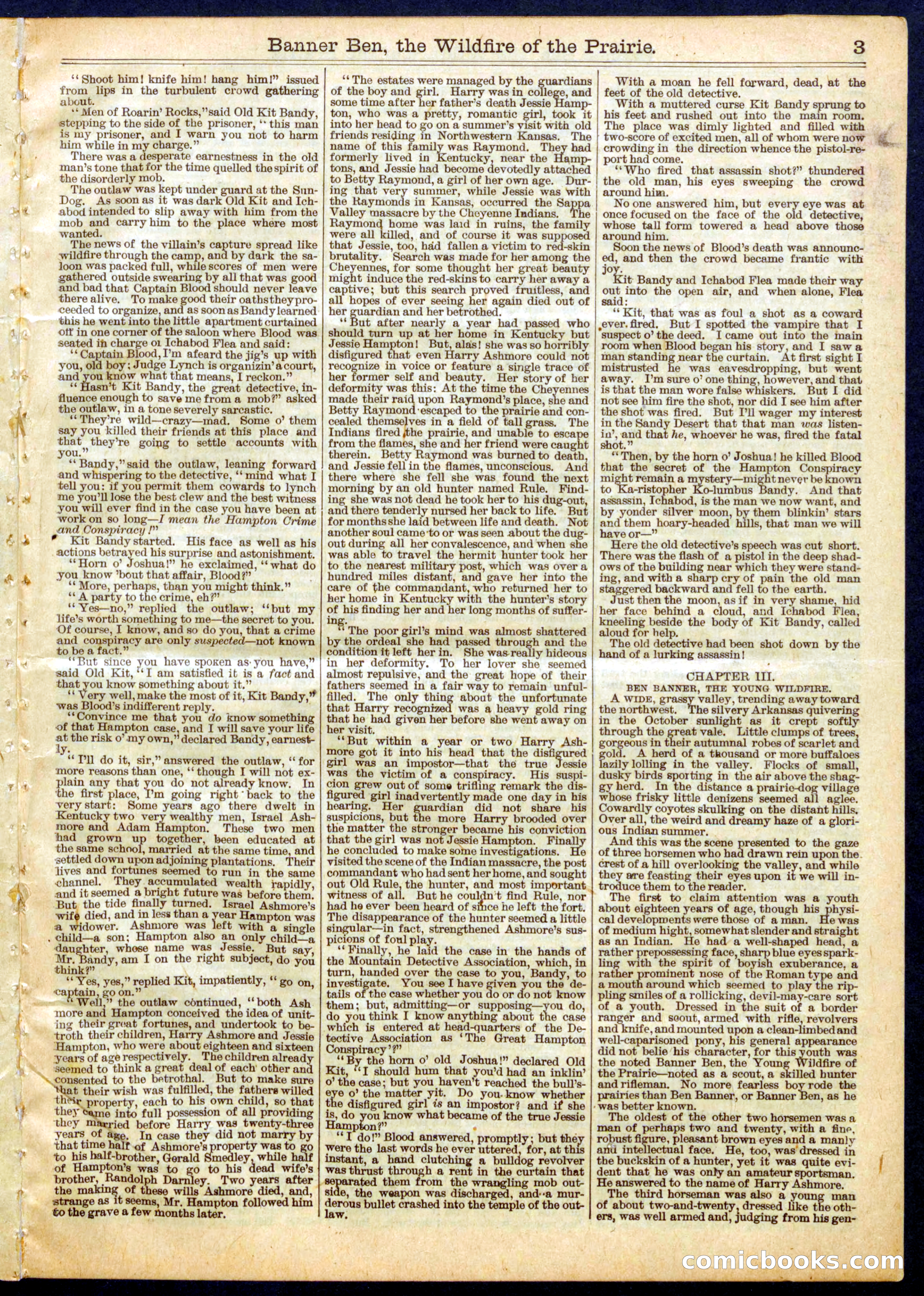 Beadle's Half Dime Library, No. 661 — page 3 of 16