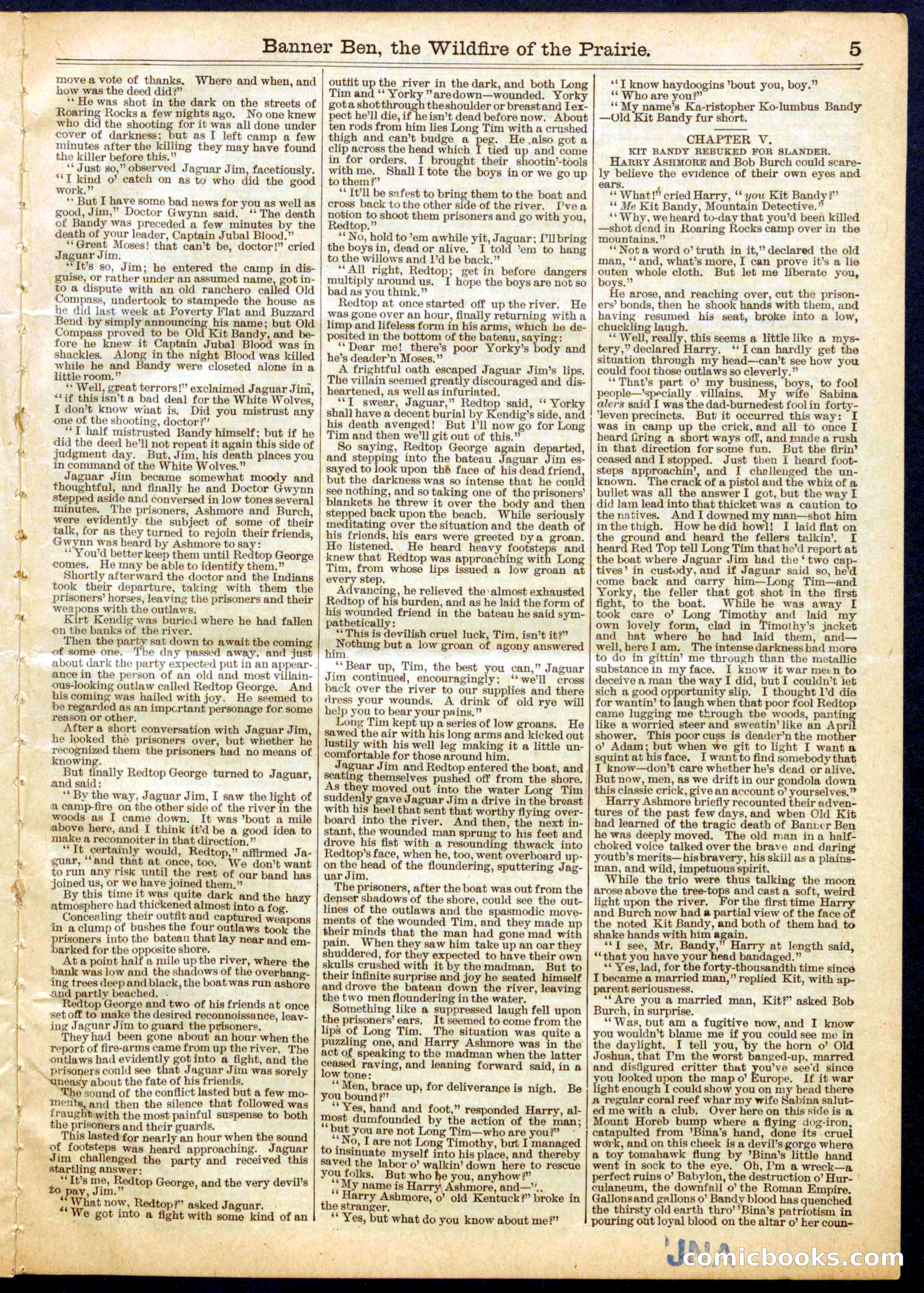 Beadle's Half Dime Library, No. 661 — page 5 of 16