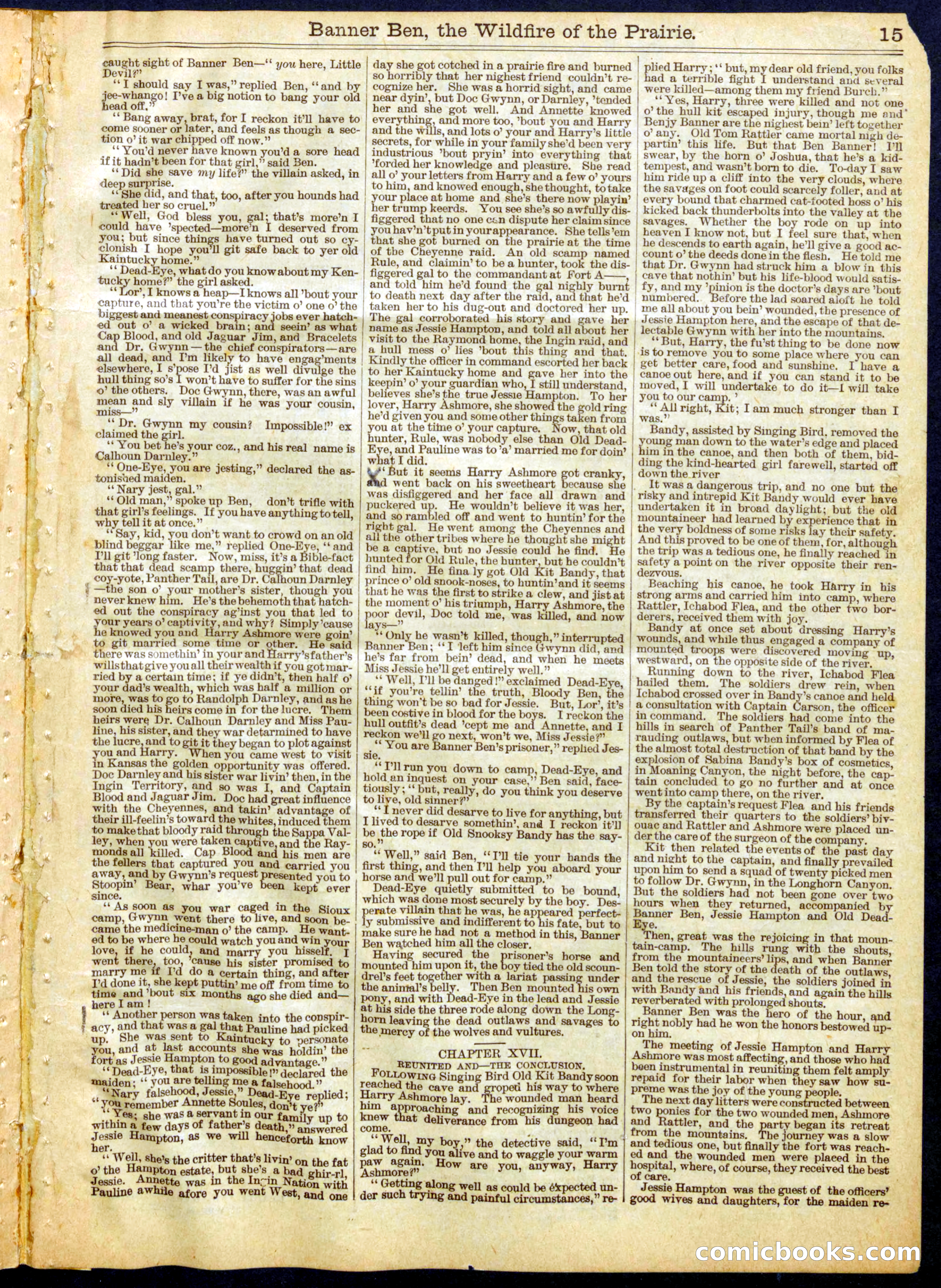 Beadle's Half Dime Library, No. 661 — page 15 of 16