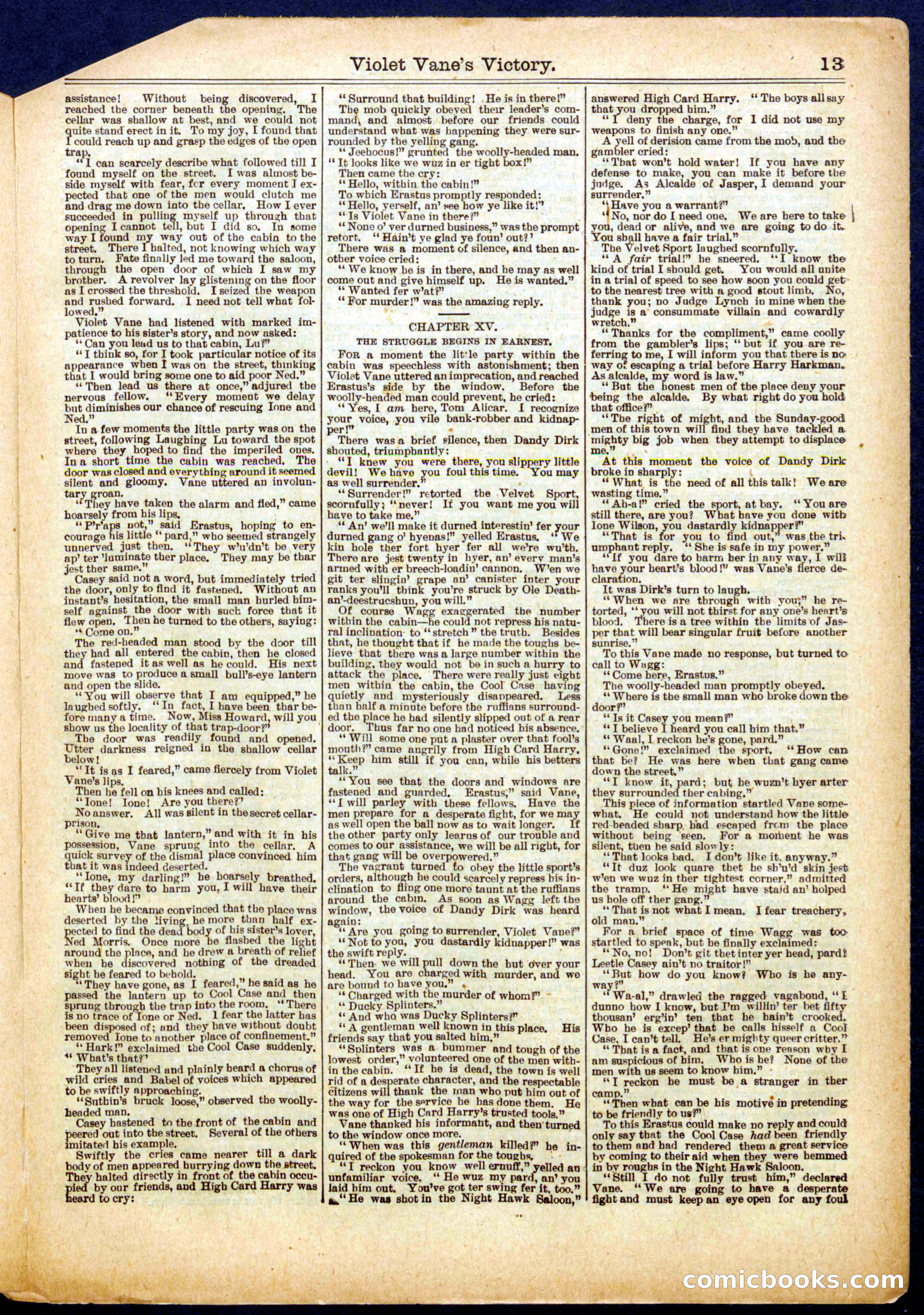 Beadle's Half Dime Library No. 663 — page 13 of 16