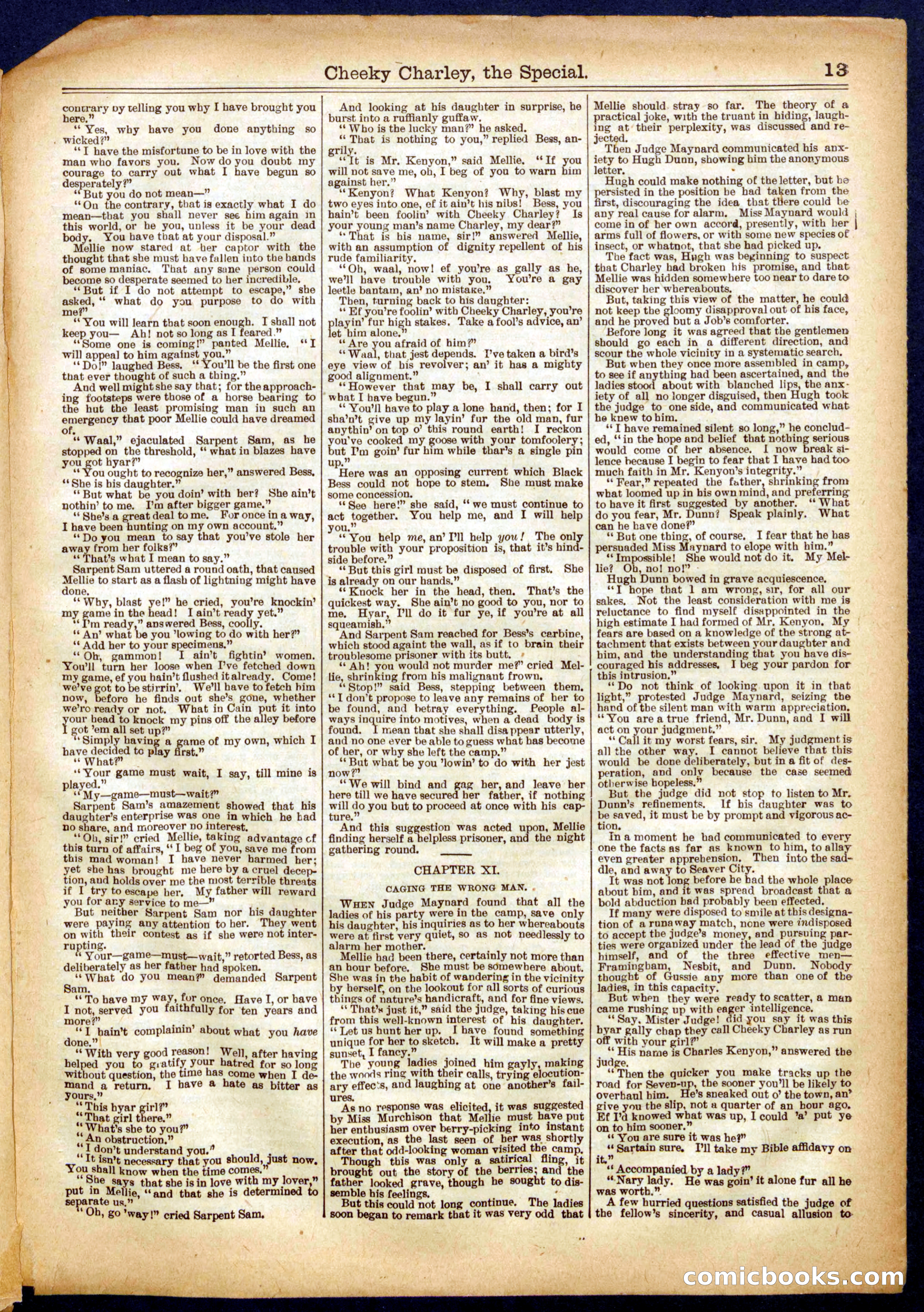Beadle's Half Dime Library No. 664 — page 13 of 16