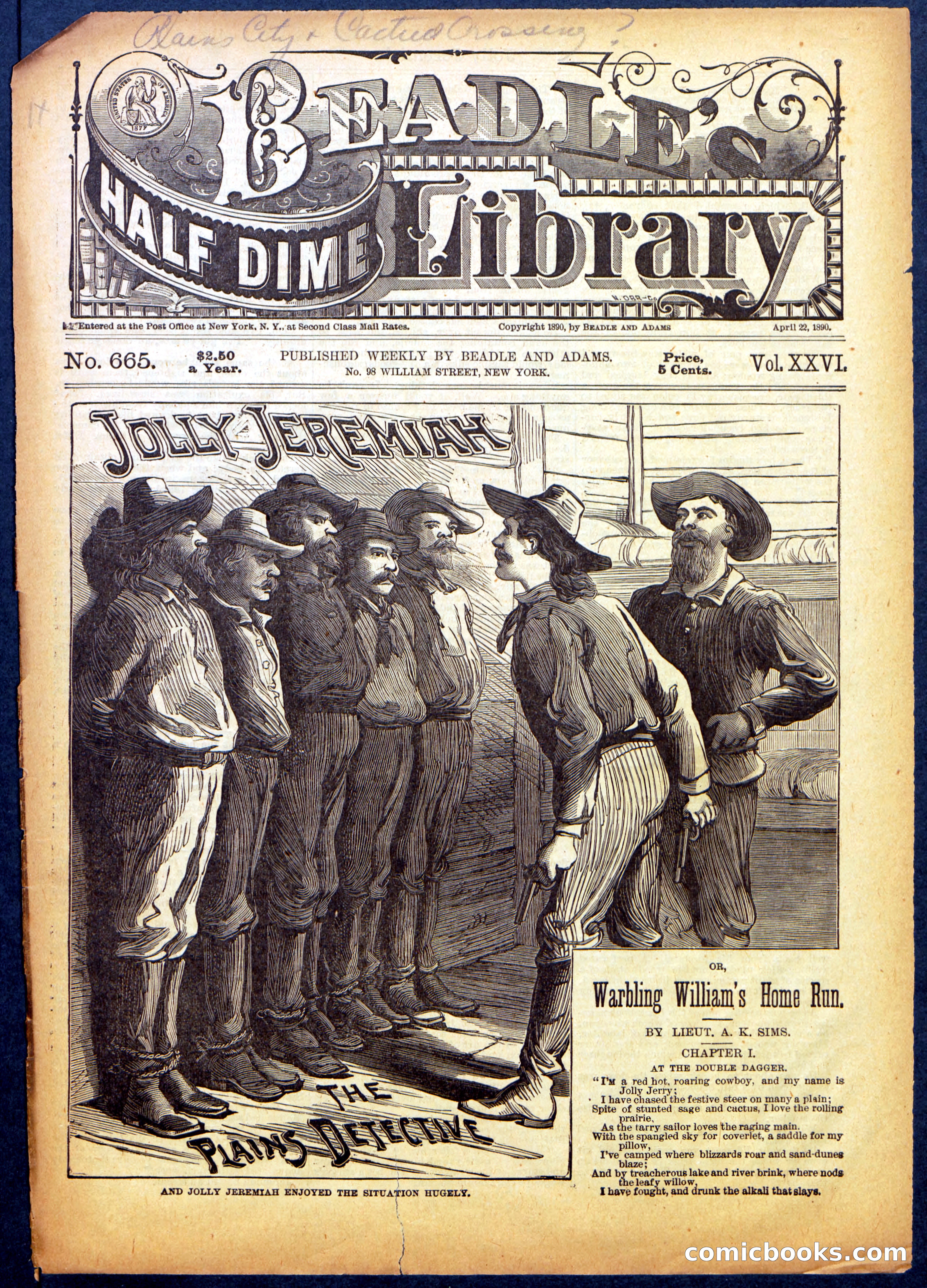 Beadle's Half Dime Library No. 665 — page 1 of 16