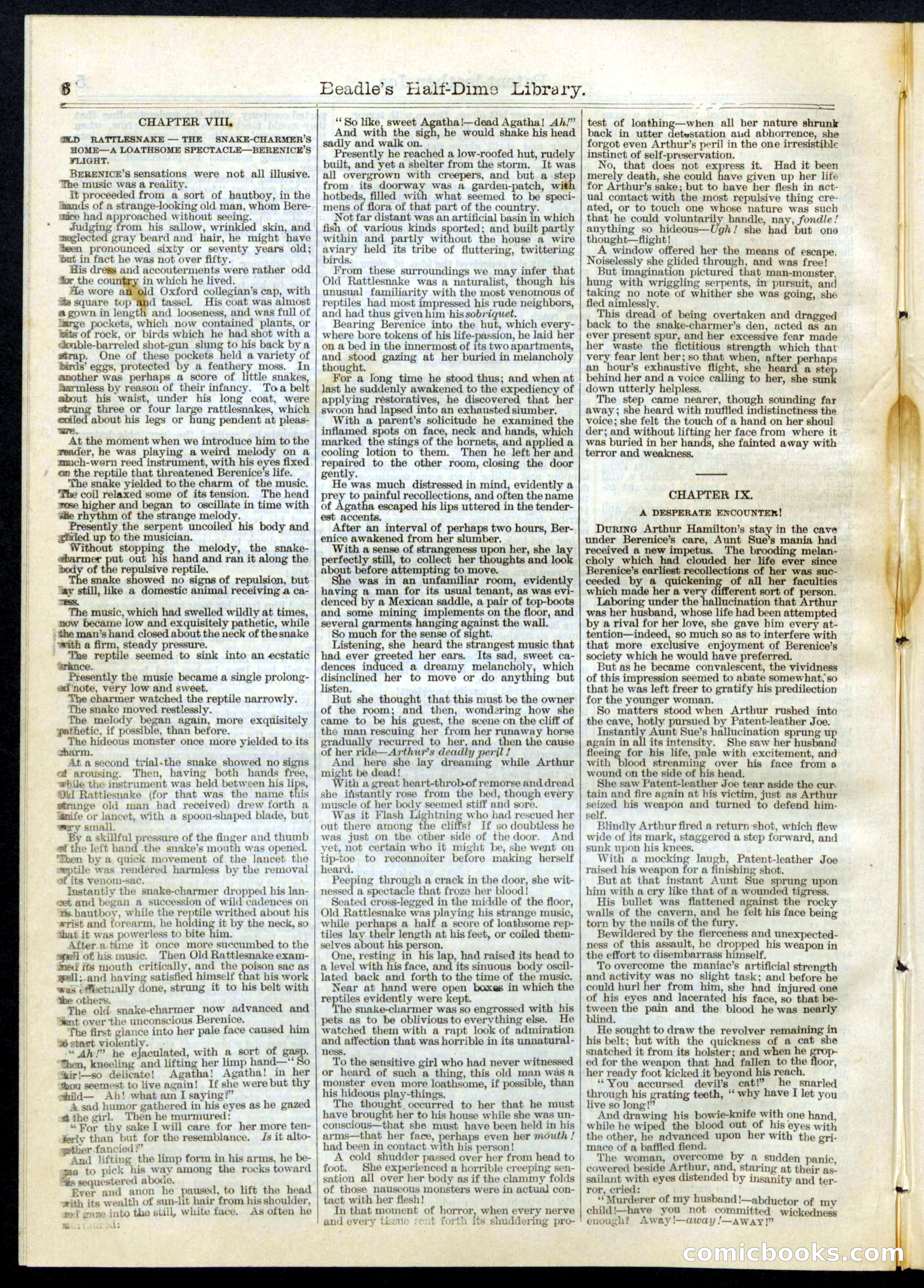 Beadle's Half Dime Library, No. 67 — page 6 of 16