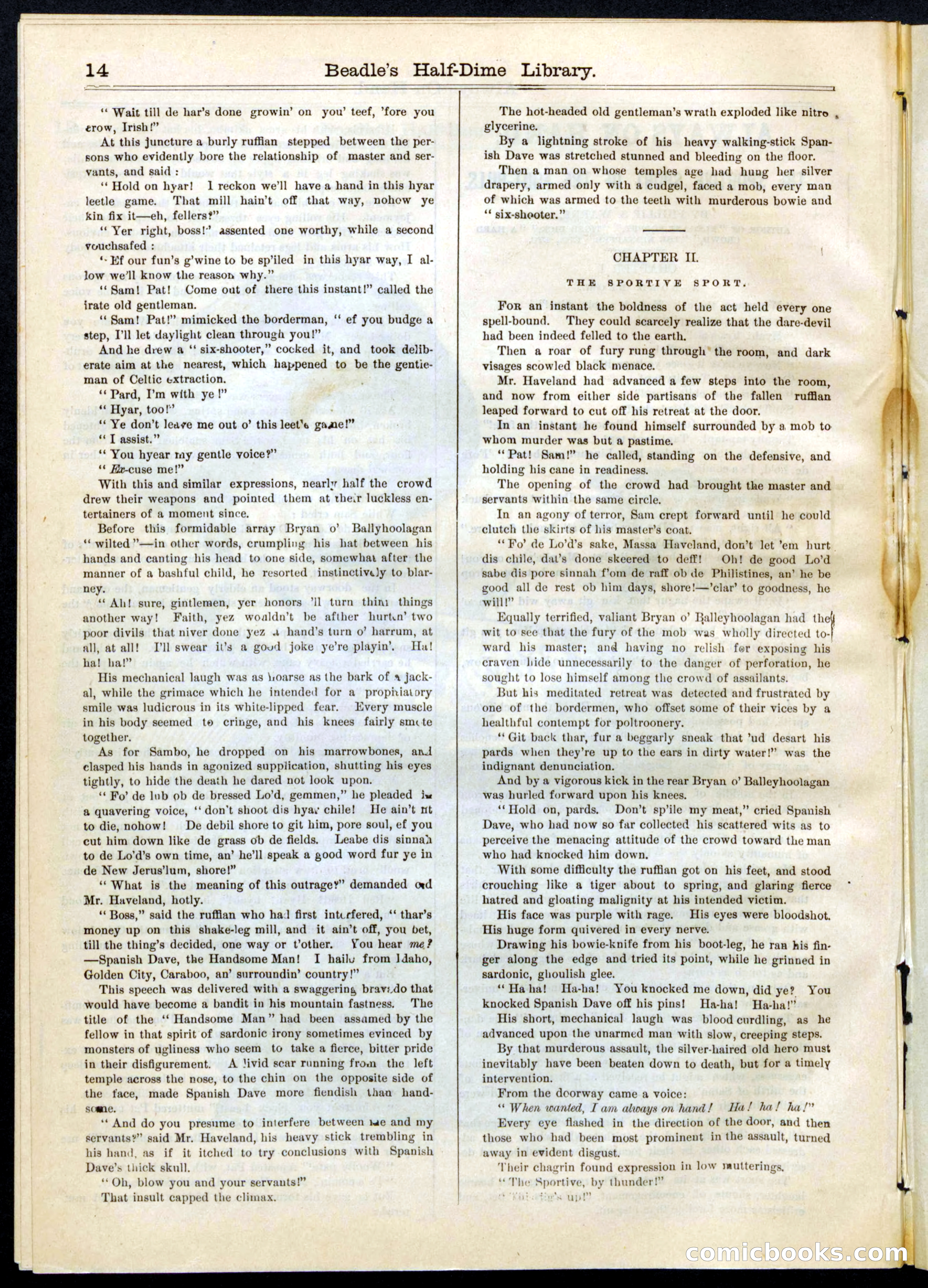 Beadle's Half Dime Library, No. 67 — page 14 of 16