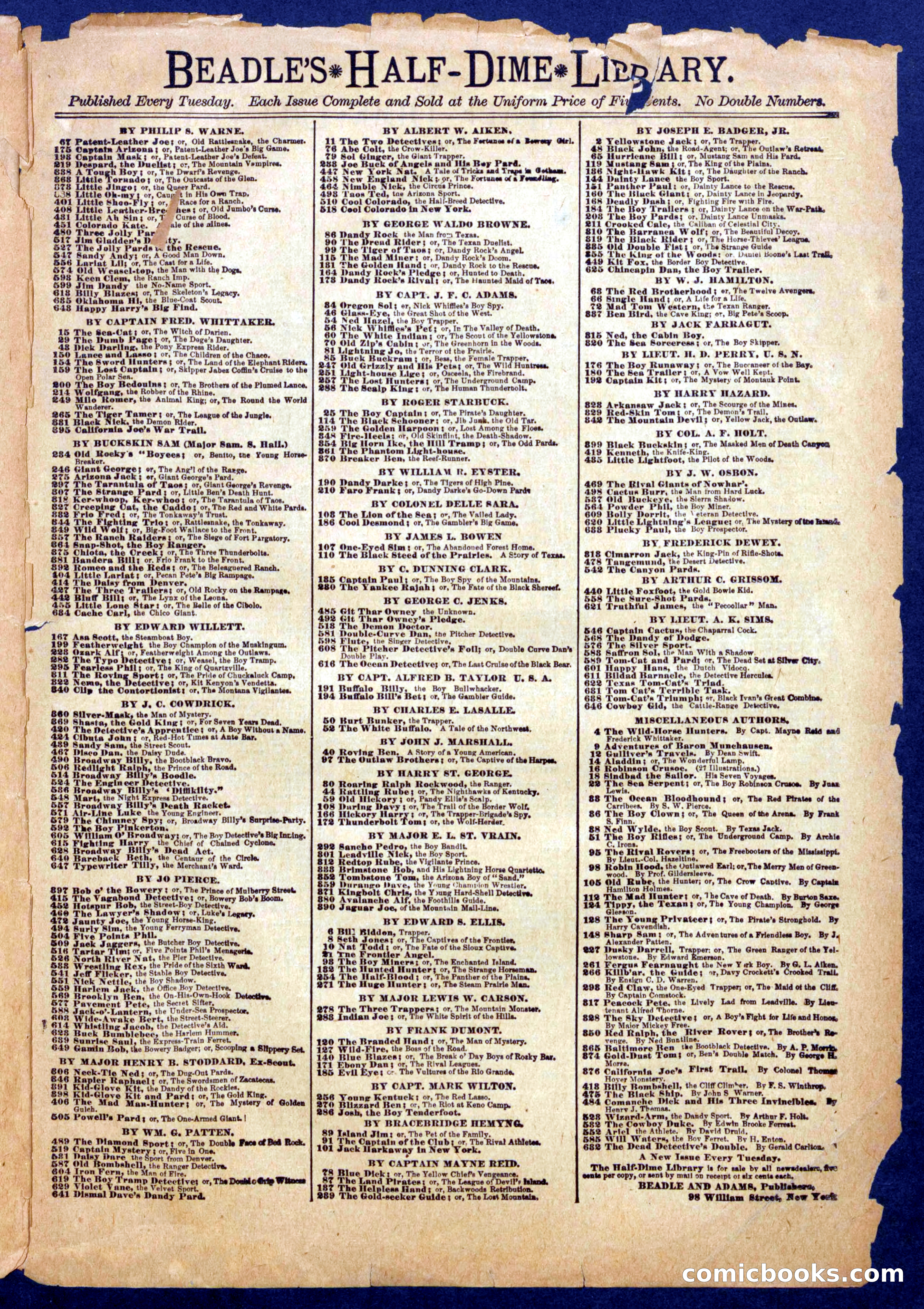 Beadle's Half Dime Library No. 672 — page 15 of 16
