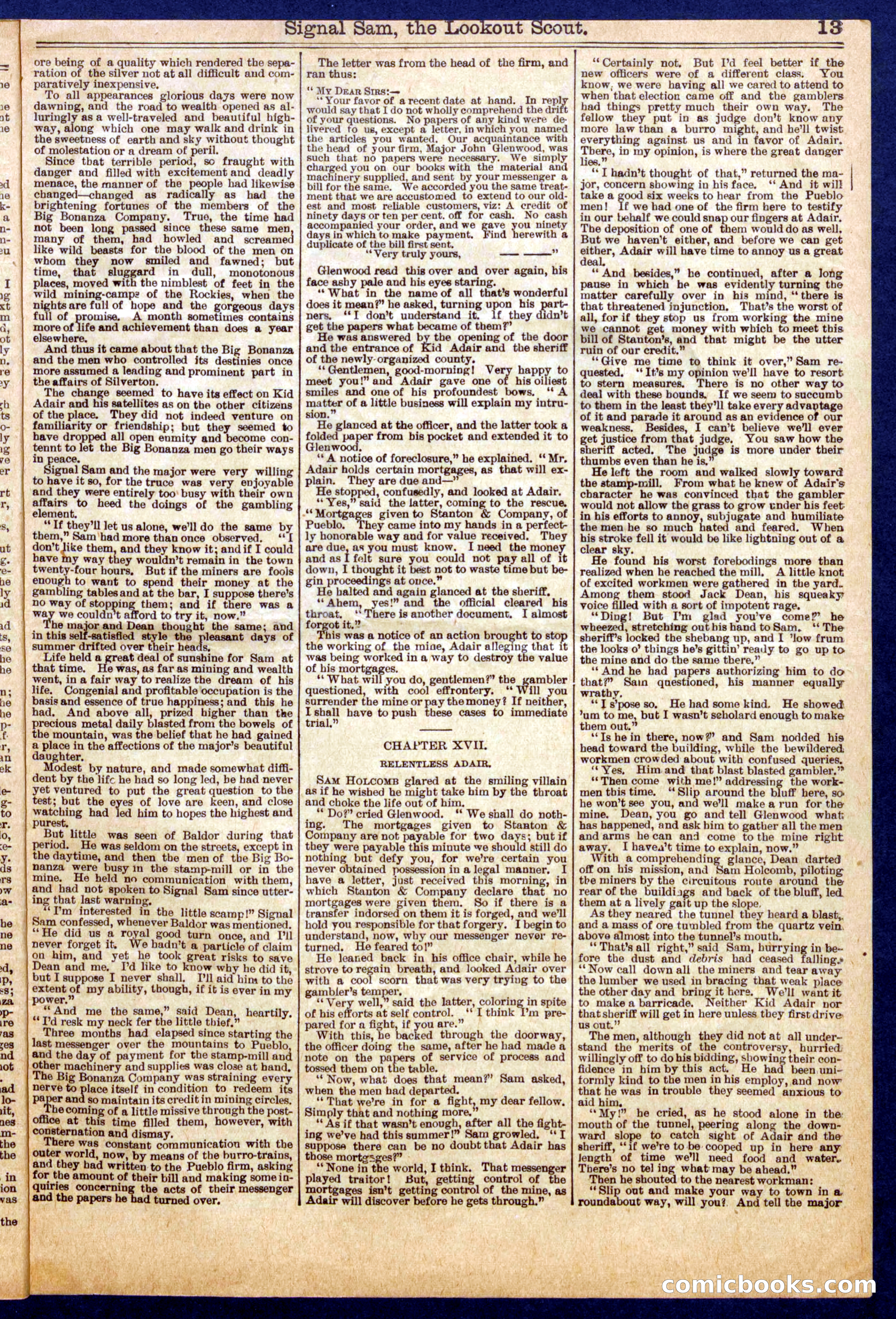 Beadle's Half Dime Library No. 676 — page 13 of 16