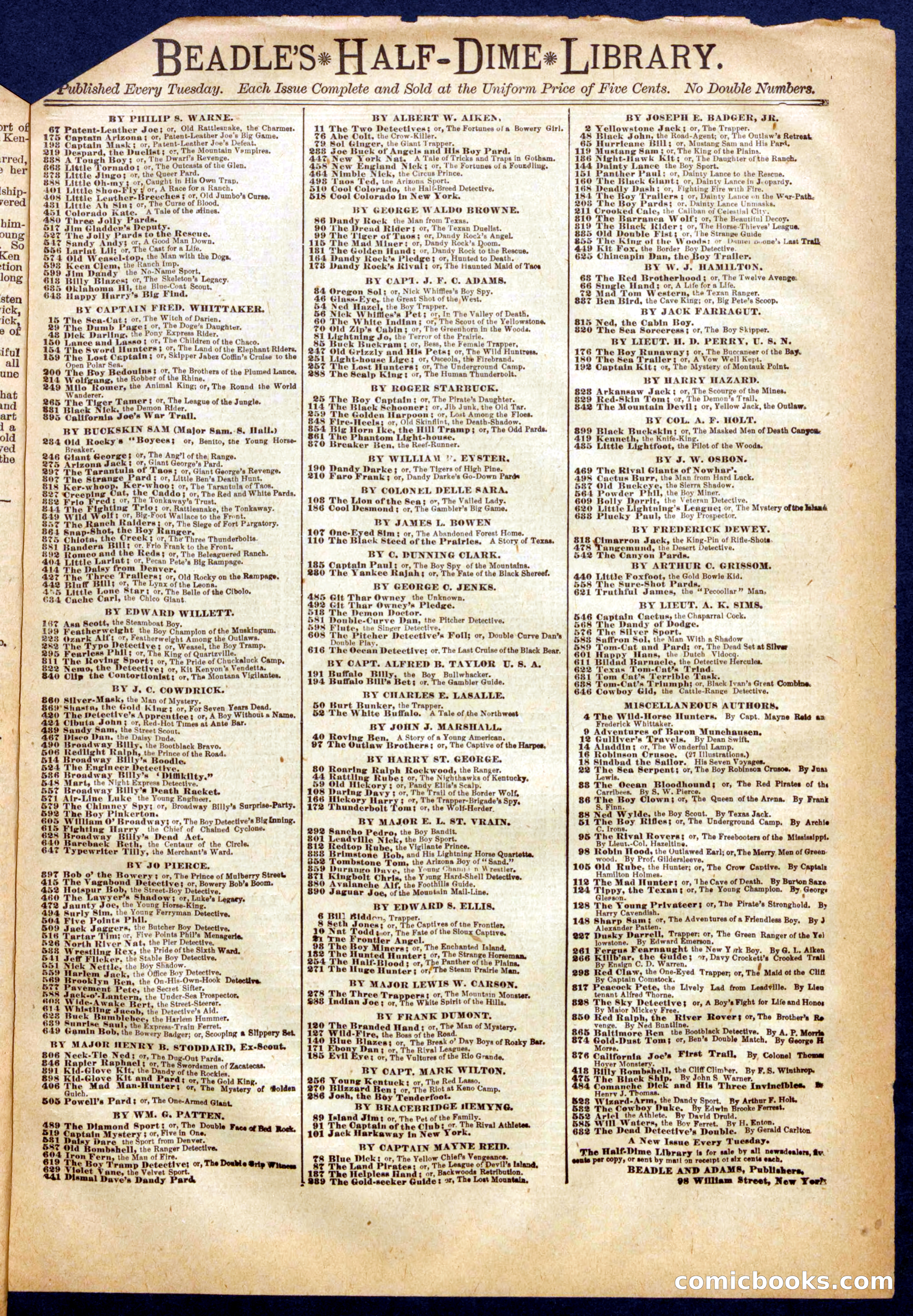 Beadle's Half Dime Library No. 679 — page 15 of 16