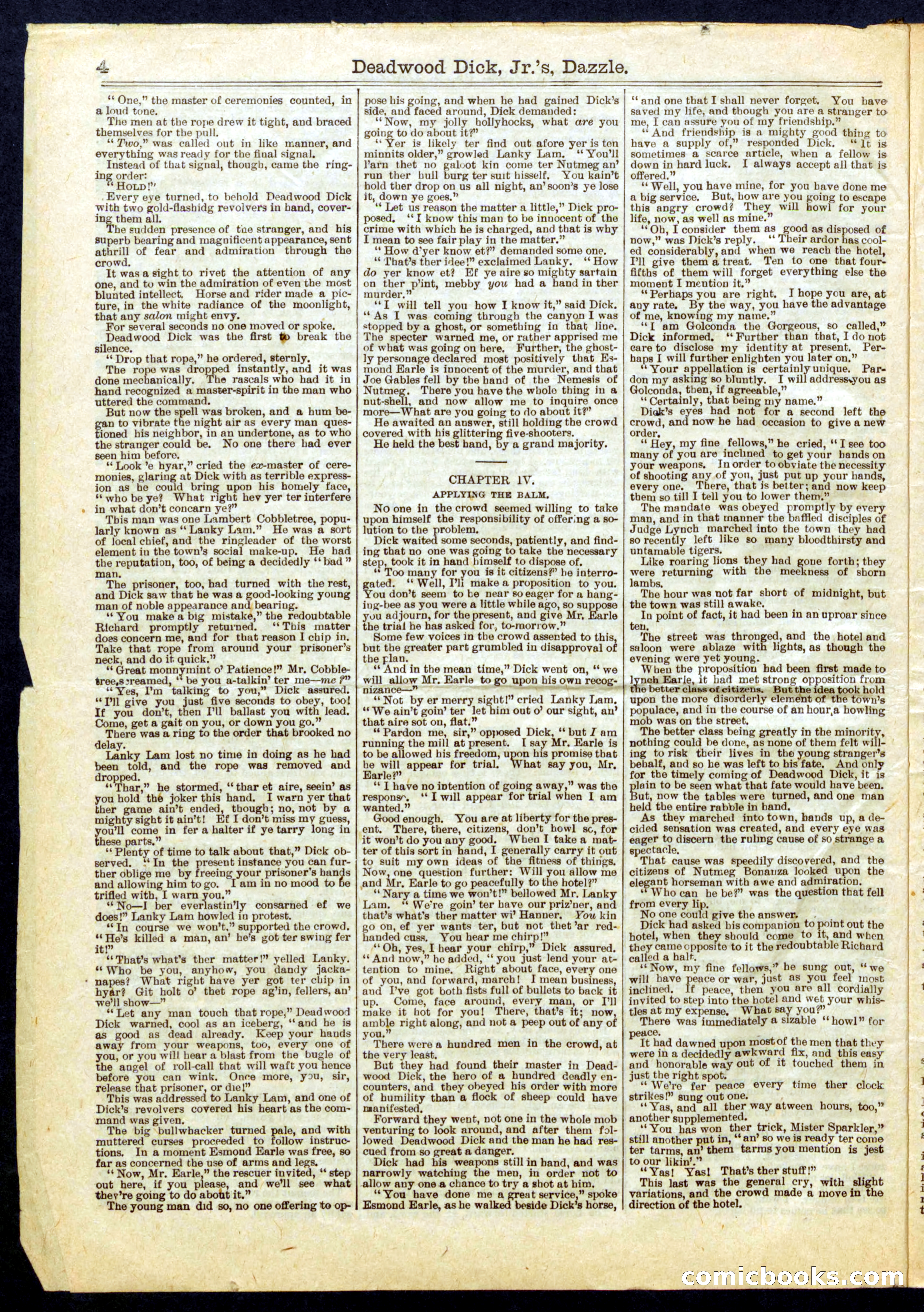 Beadle's Half Dime Library No. 684 — page 4 of 16