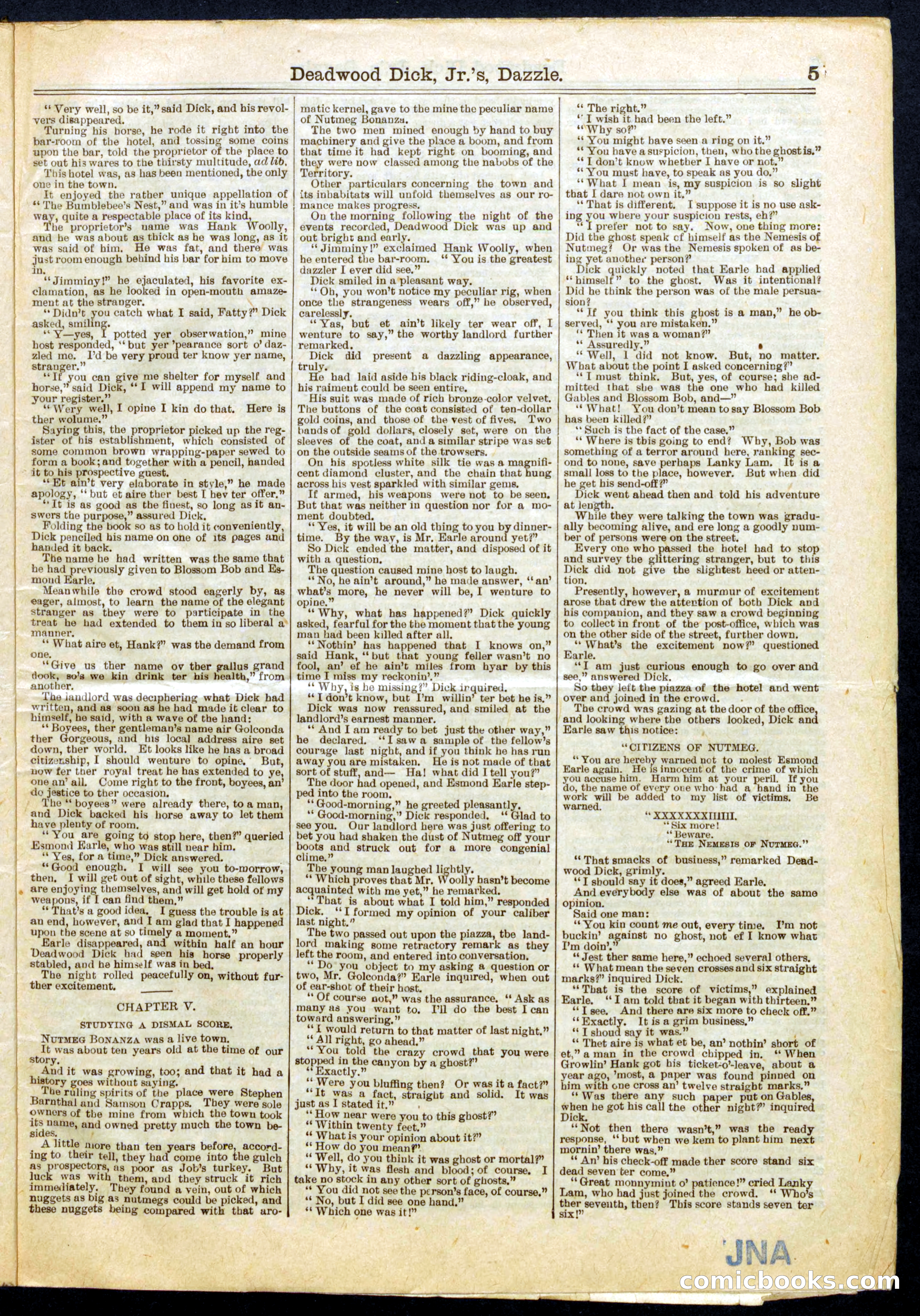 Beadle's Half Dime Library No. 684 — page 5 of 16