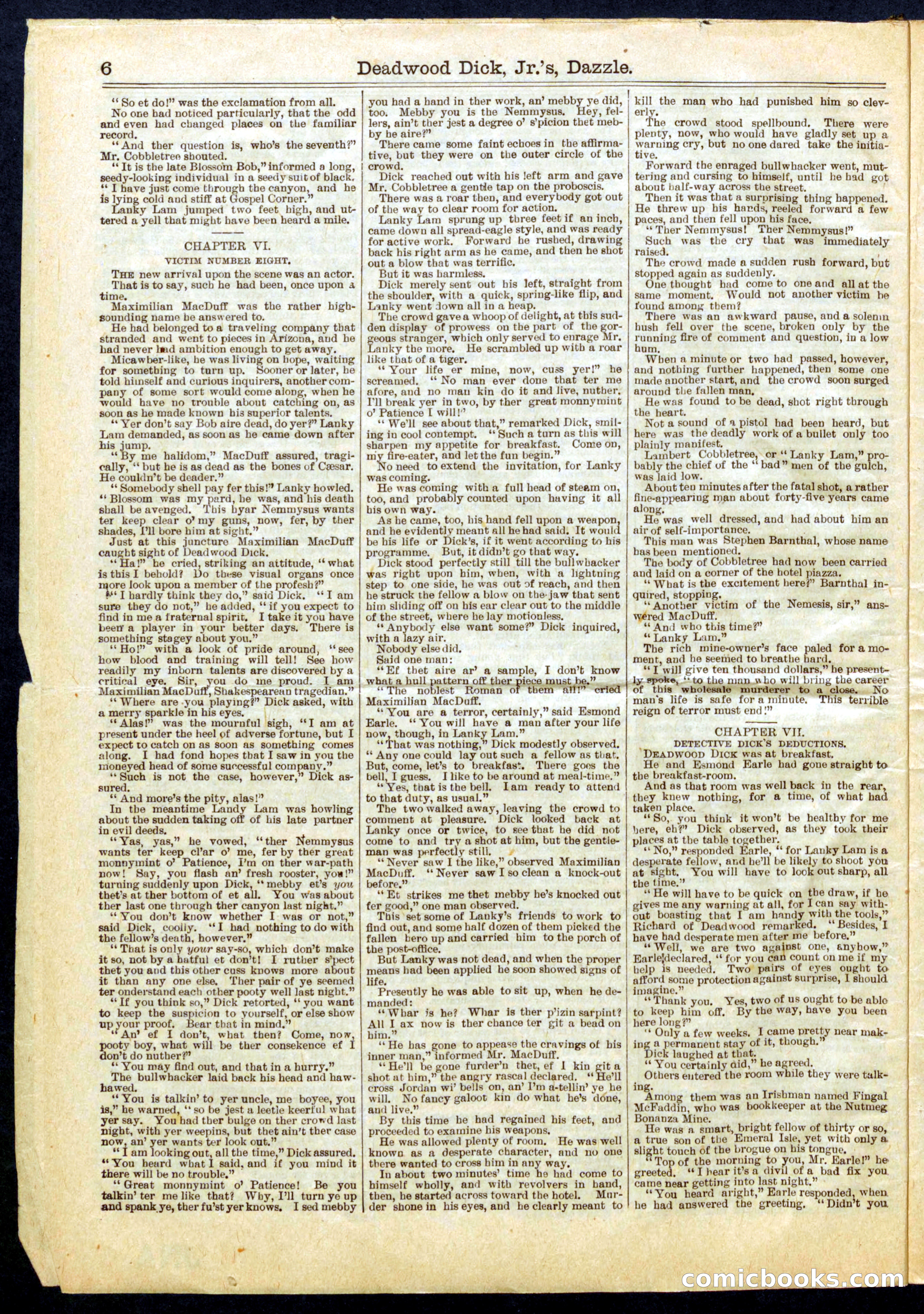 Beadle's Half Dime Library No. 684 — page 6 of 16