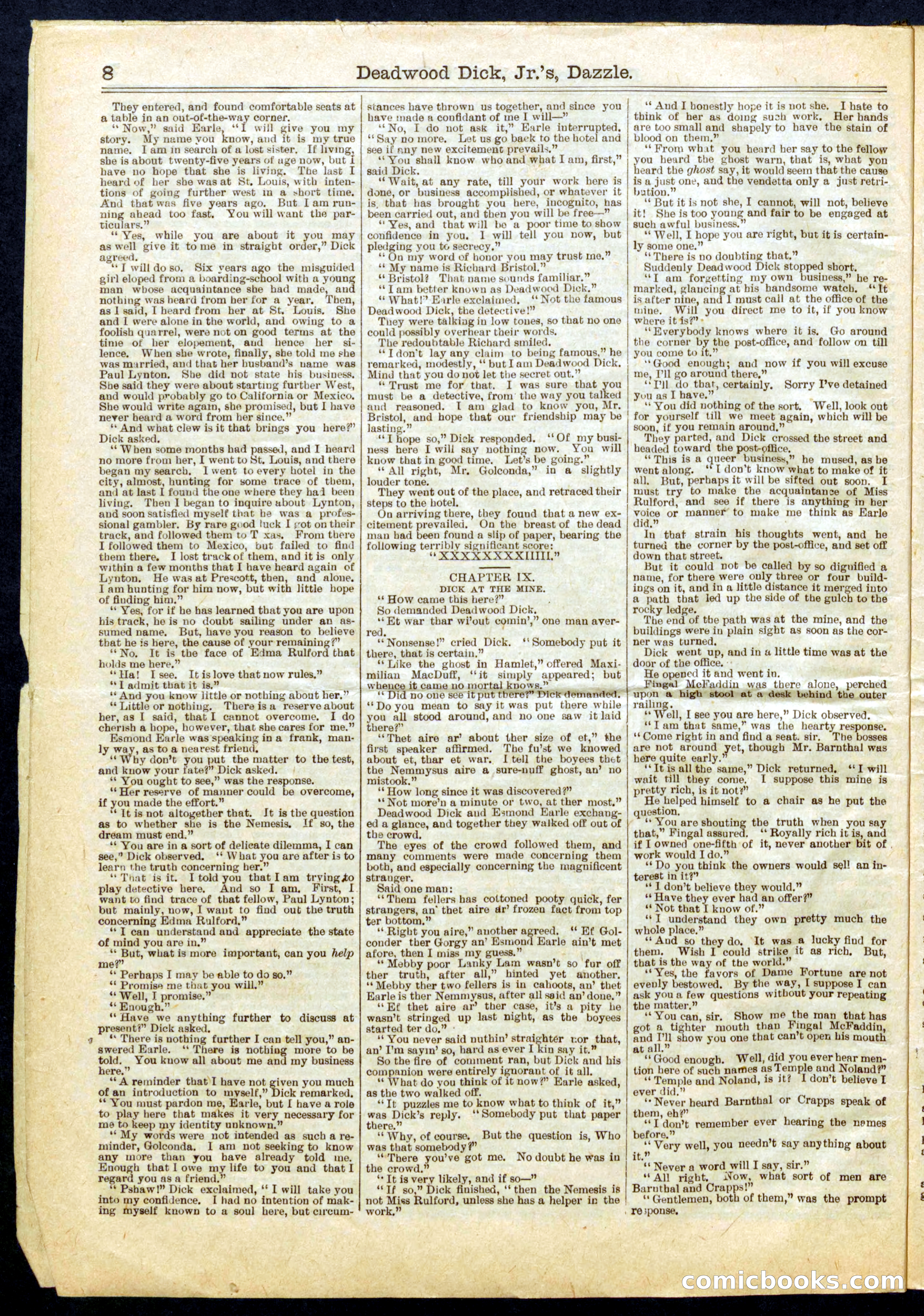 Beadle's Half Dime Library No. 684 — page 8 of 16