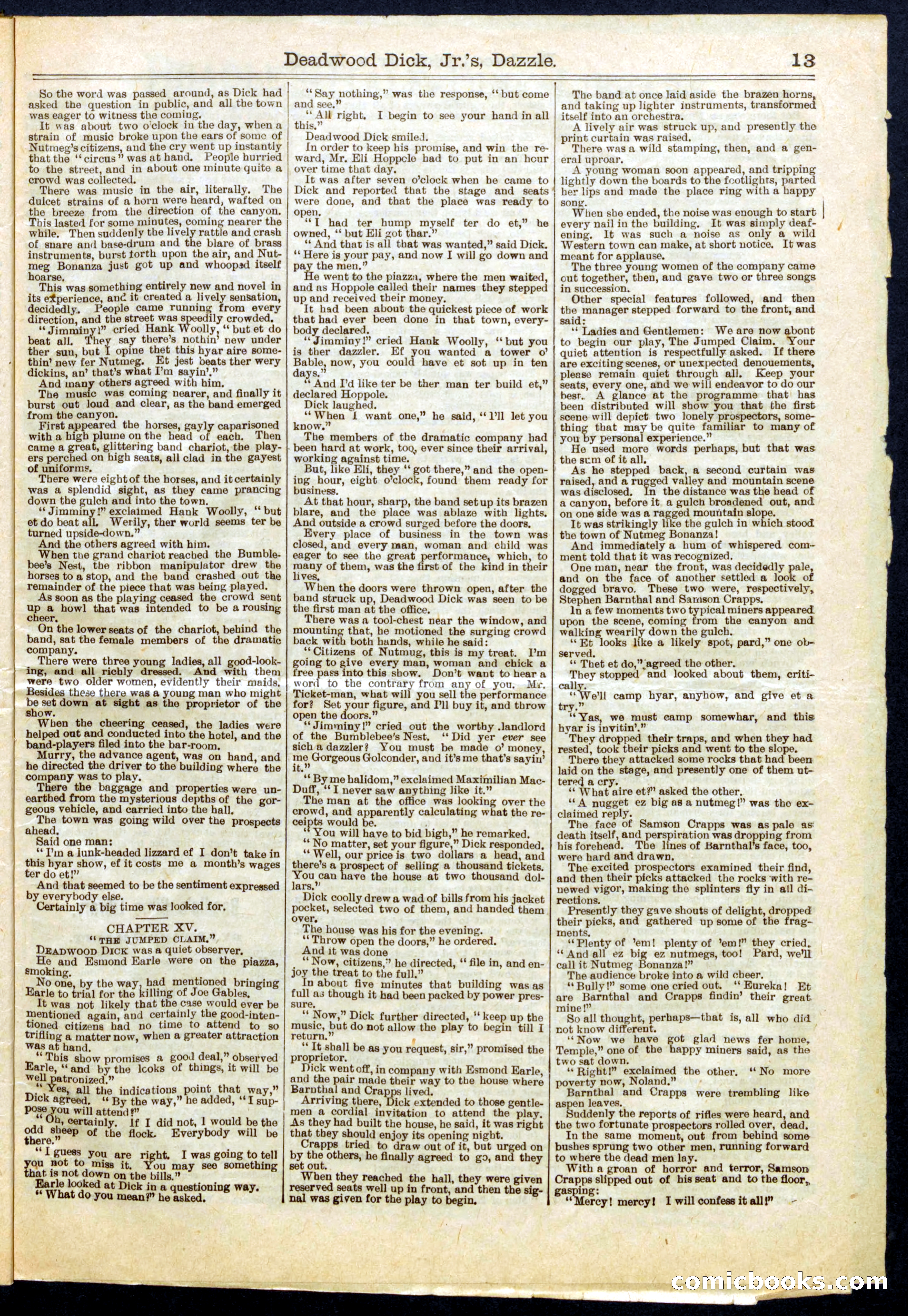 Beadle's Half Dime Library No. 684 — page 13 of 16