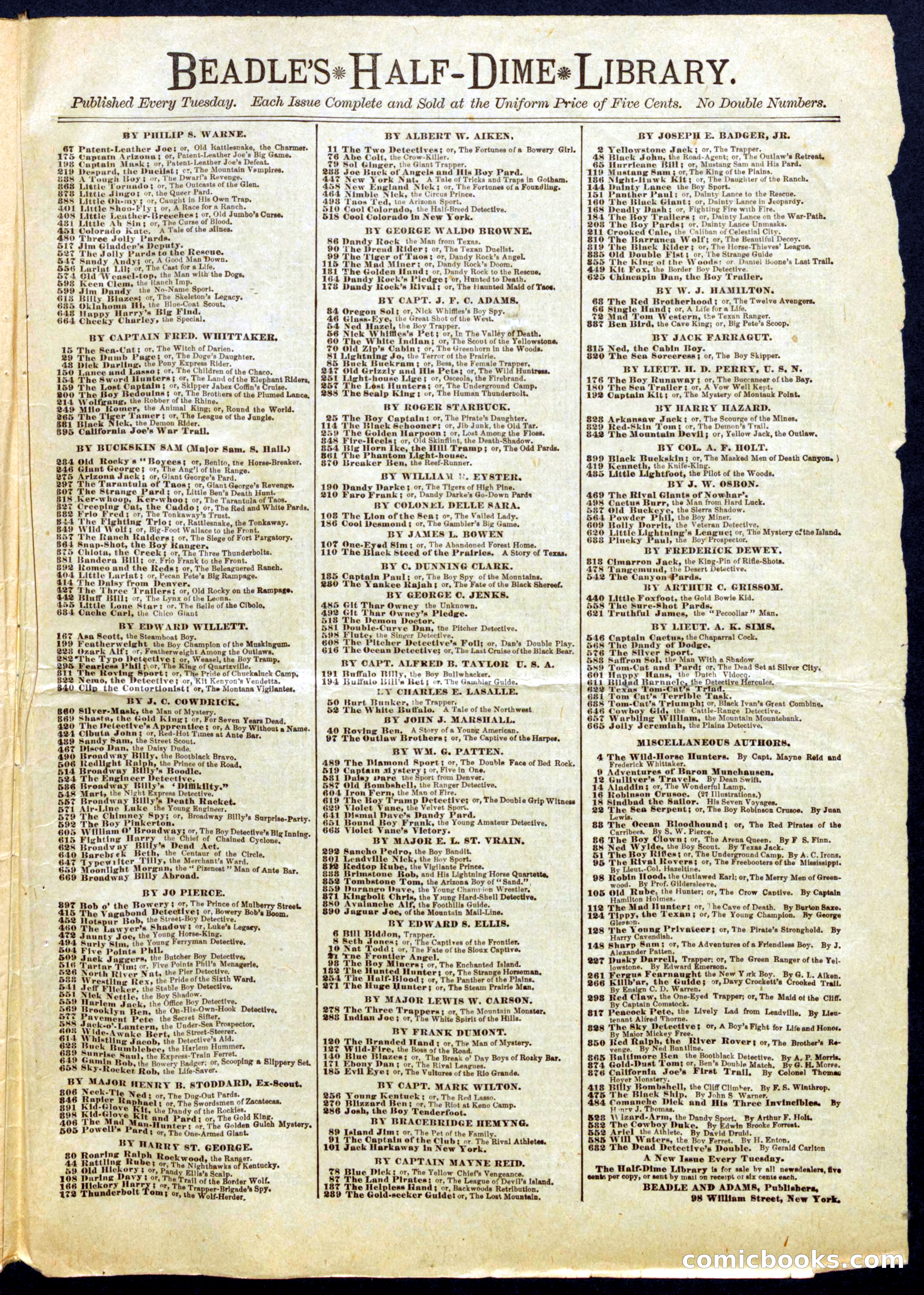 Beadle's Half Dime Library No. 684 — page 15 of 16