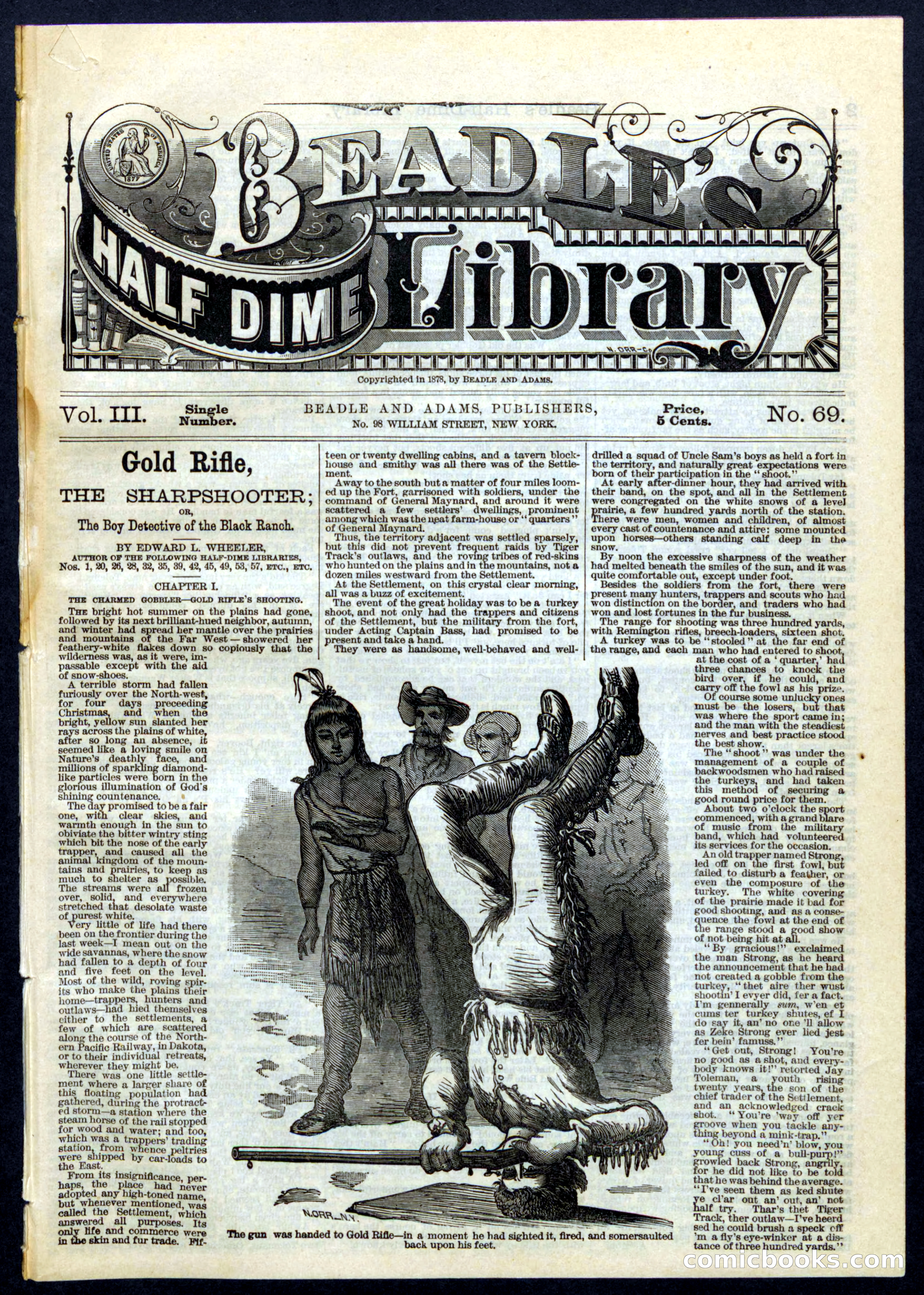 Beadle's Half Dime Library No. 69 — page 1 of 16